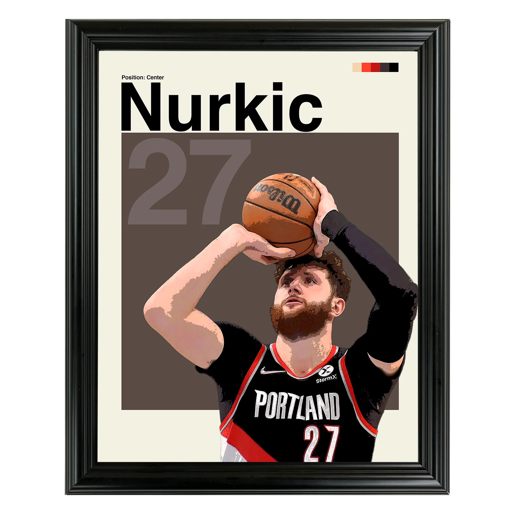 Jusuf Nurkic Framed Sports Art Photo by Thomas Maxwell
