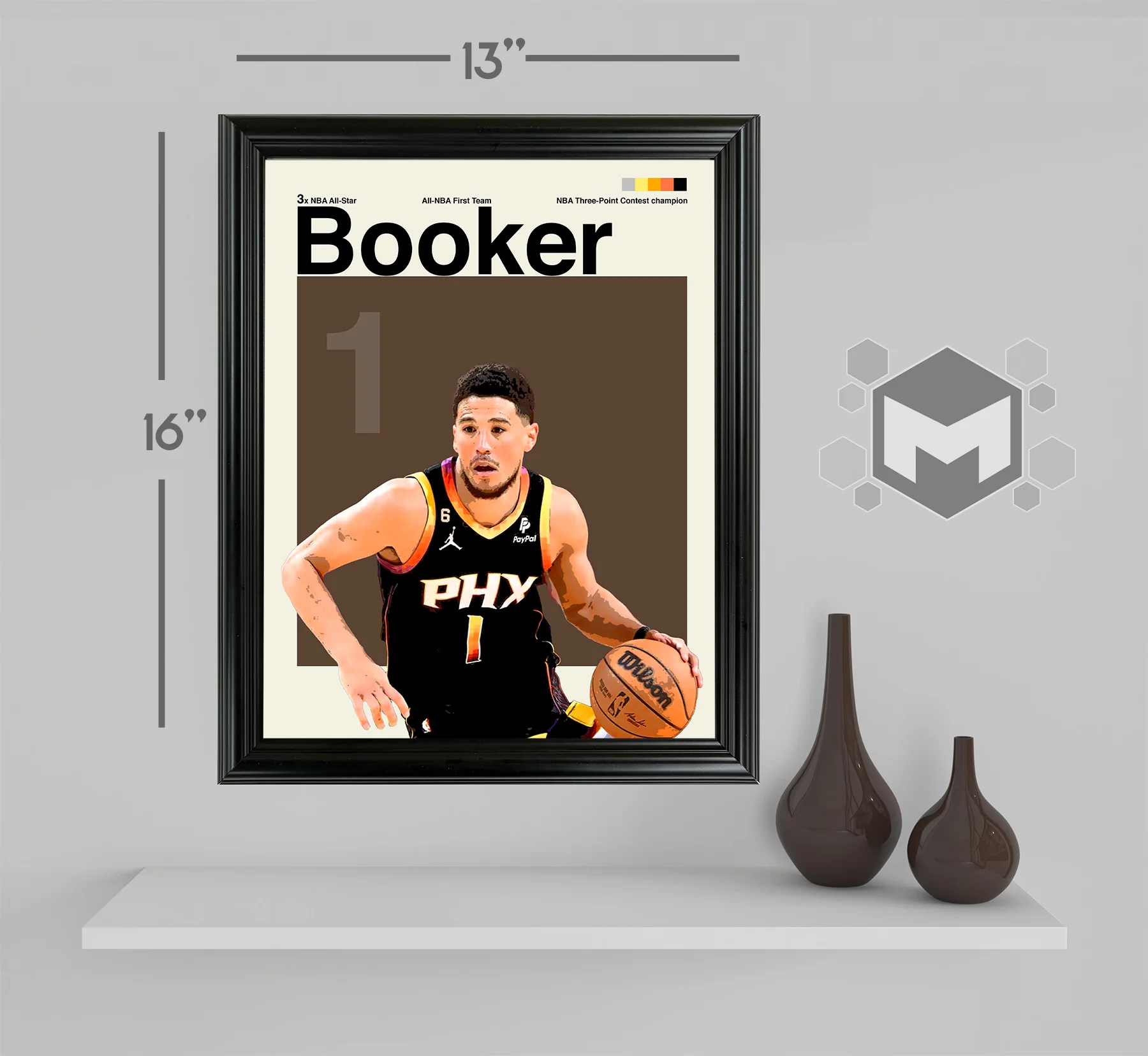 Devin Booker Framed Sports Art Photo by Thomas Maxwell