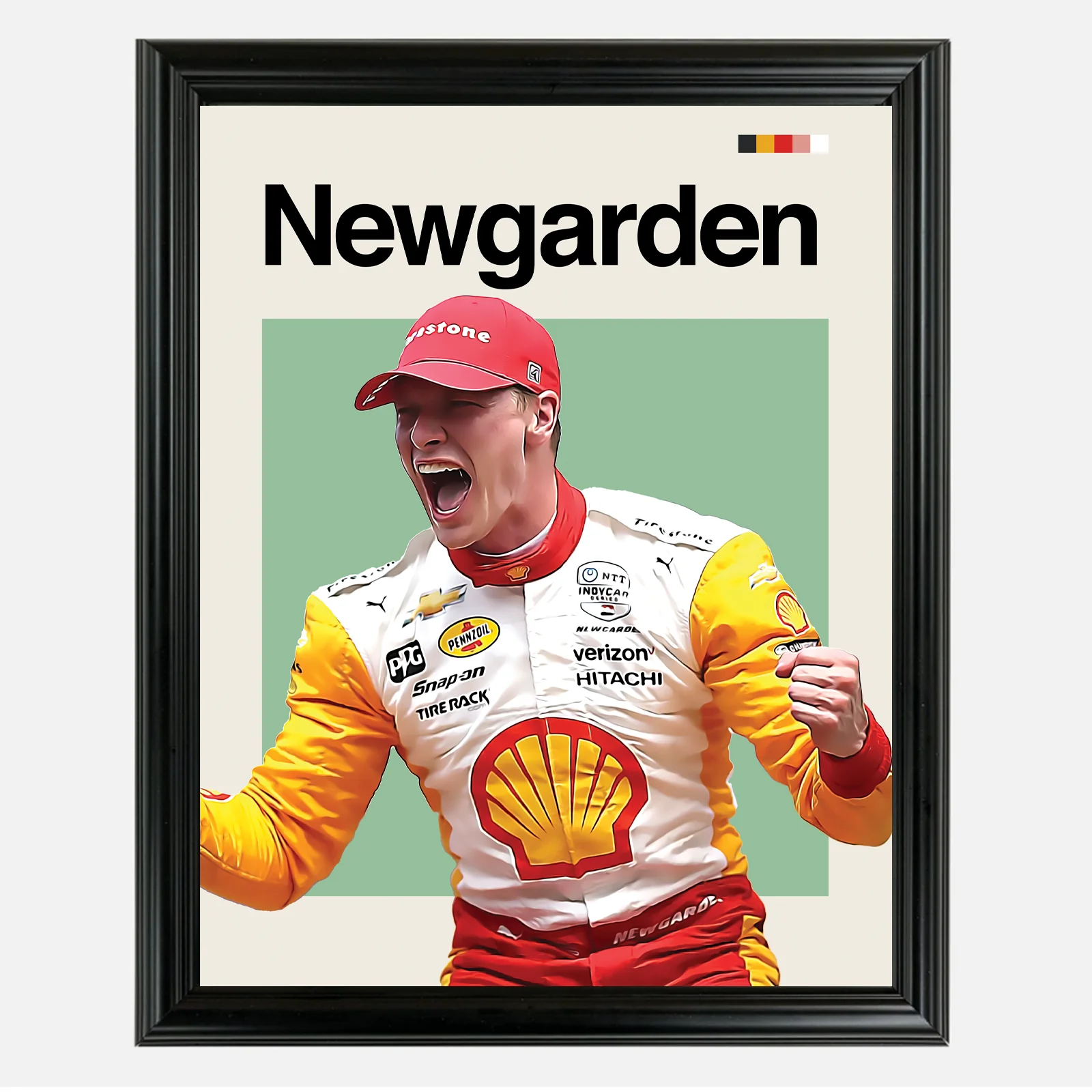 Josef Newgarden Framed Sports Art Photo by Thomas Maxwell