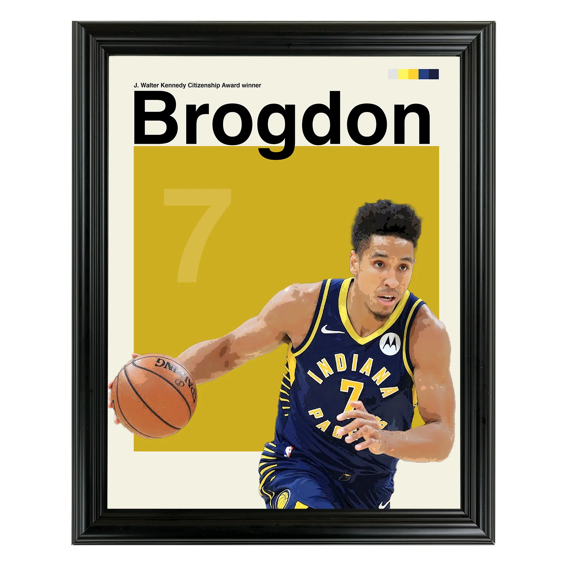 Malcolm Brogdon Framed Sports Art Photo by Thomas Maxwell