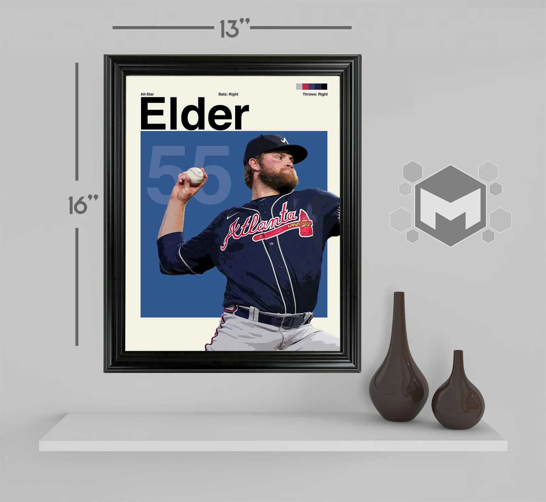 Bryce Elder Framed Sports Art Photo by Thomas Maxwell
