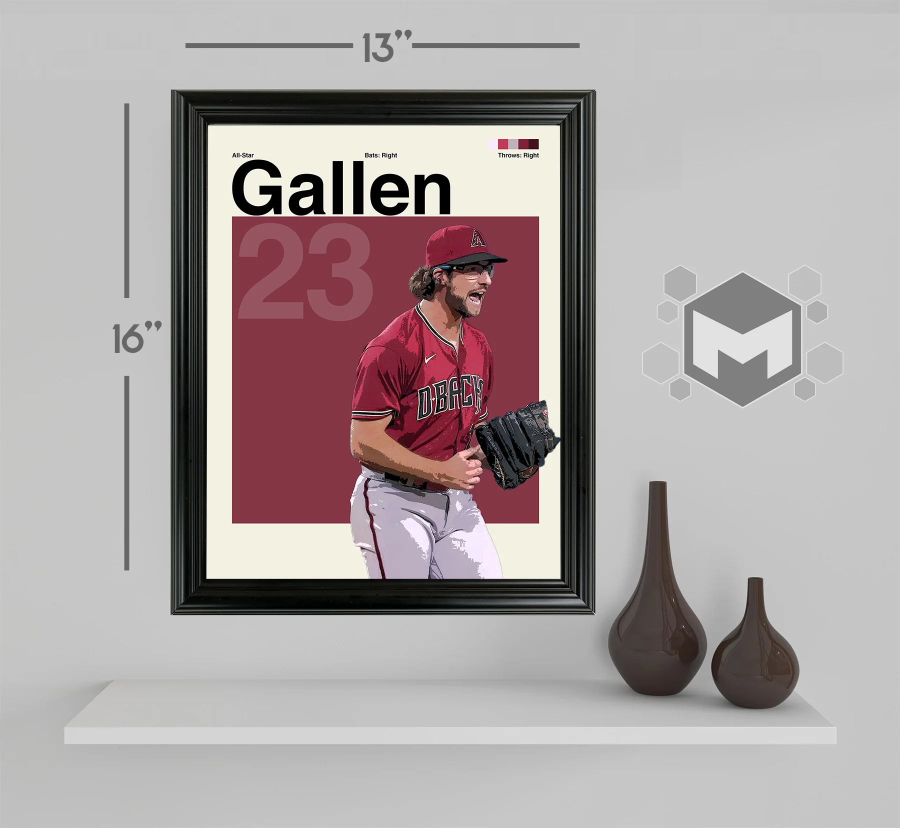 Zac Gallen Framed Sports Art Photo by Thomas Maxwell