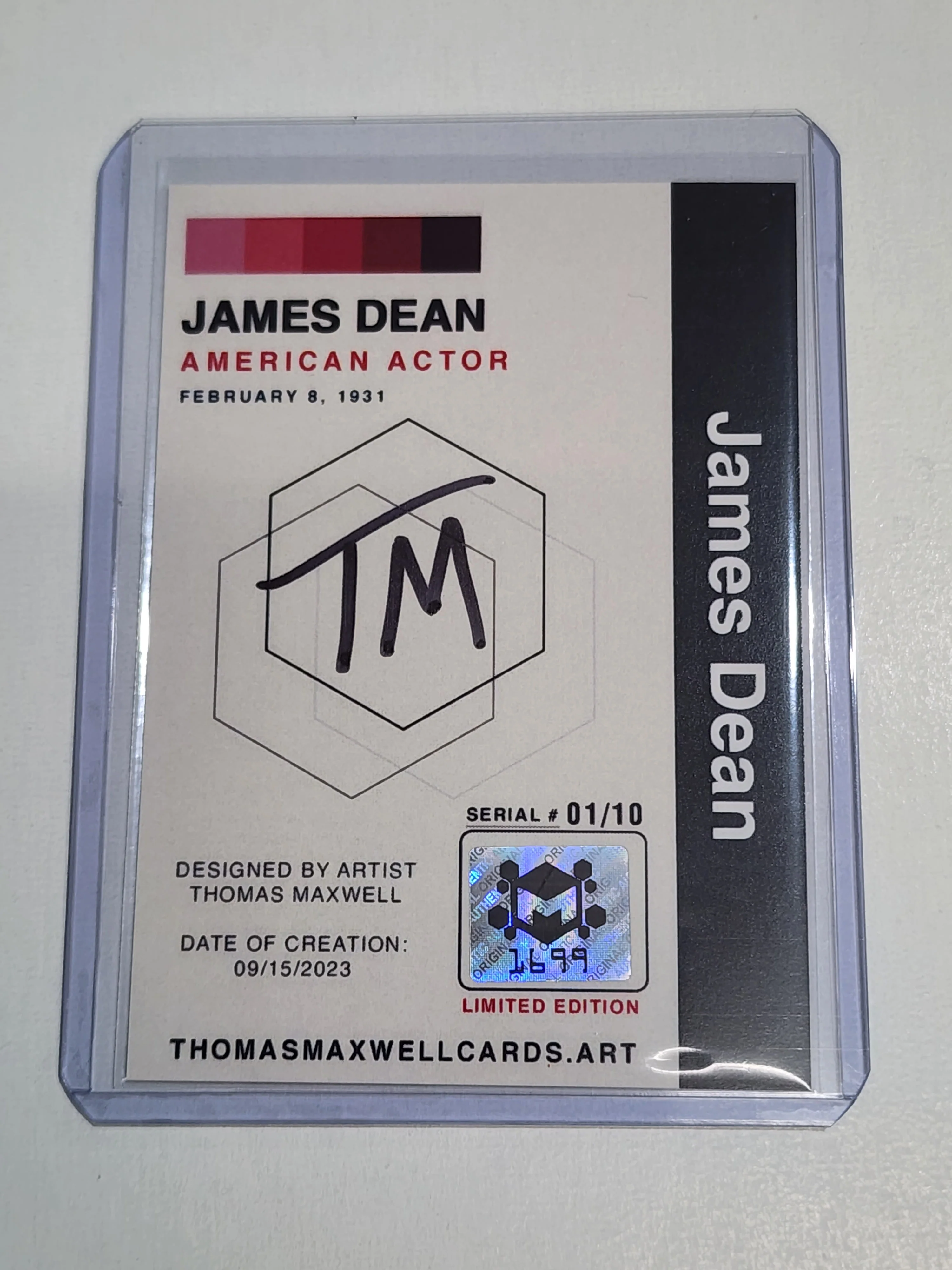 James Dean Artist Signed Famous & Infamous Art Card 1/10