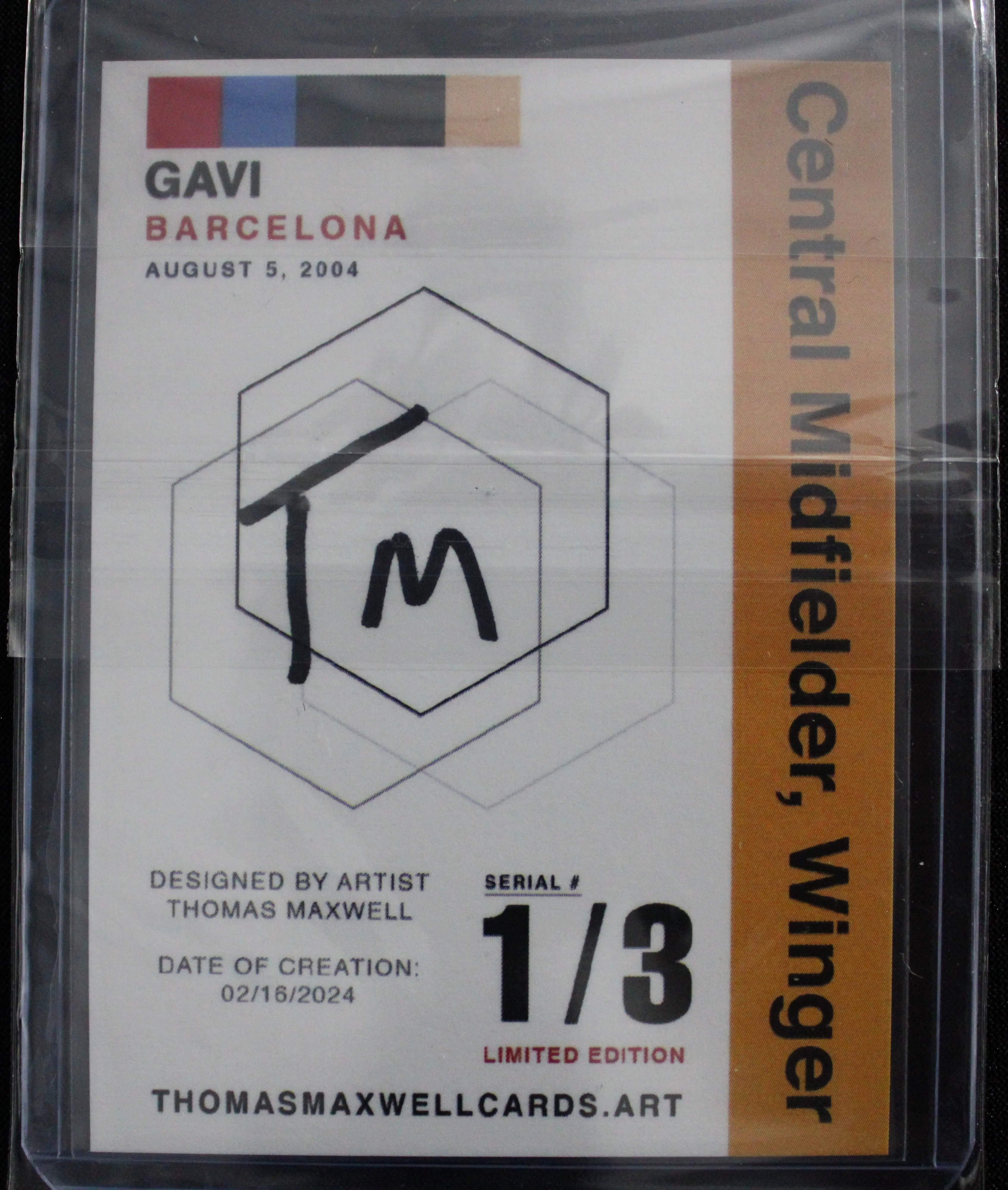 Gavi Artist Signed FC Barcelona Refractor Art Card 1/3