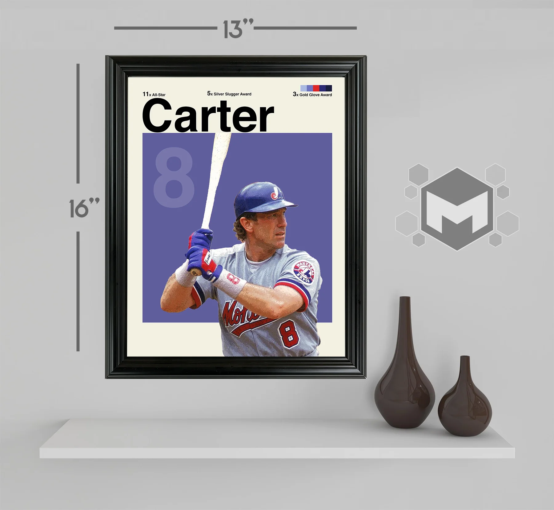 Gary Carter Framed Sports Art Photo by Thomas Maxwell