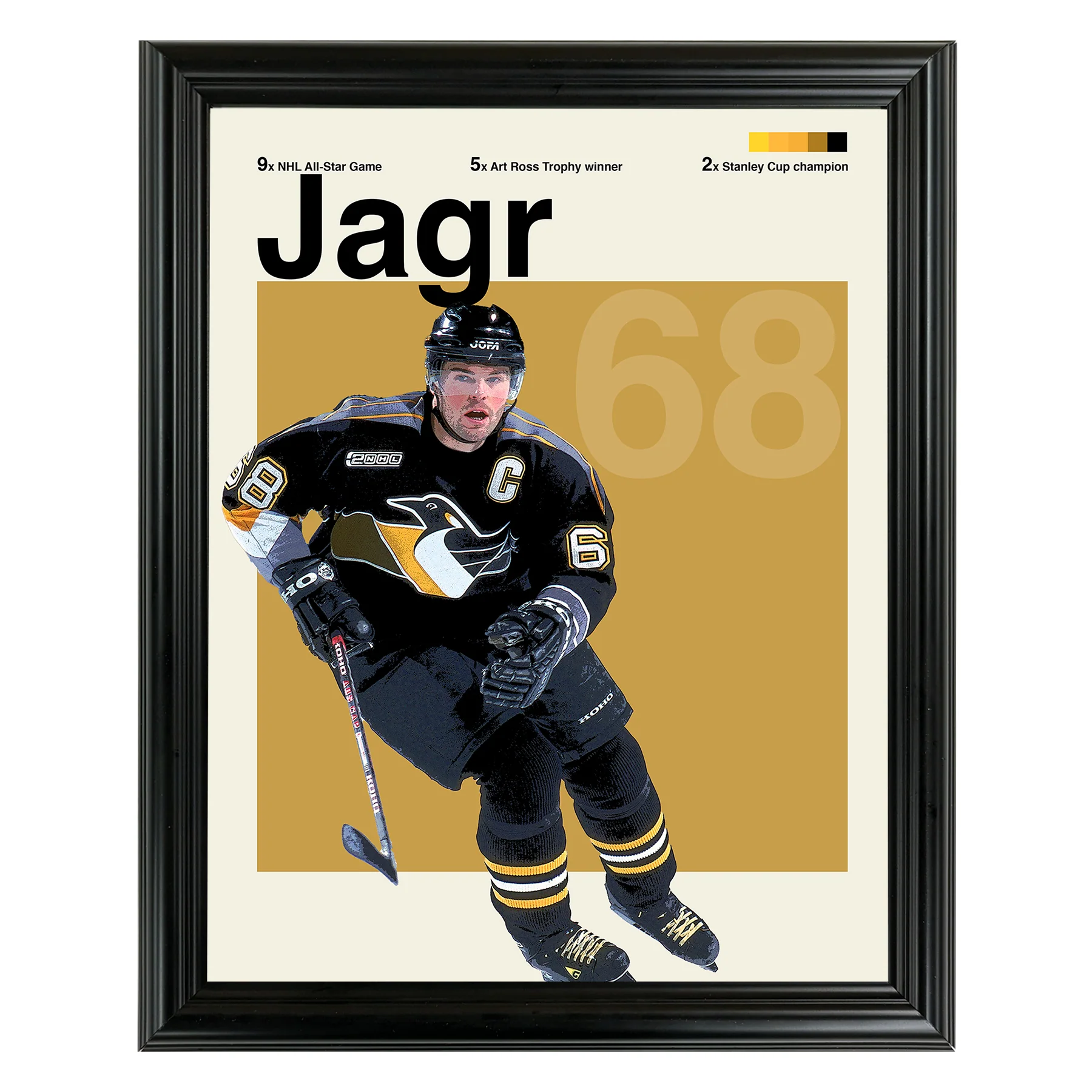 Jaromir Jagr Framed Sports Art Photo by Thomas Maxwell