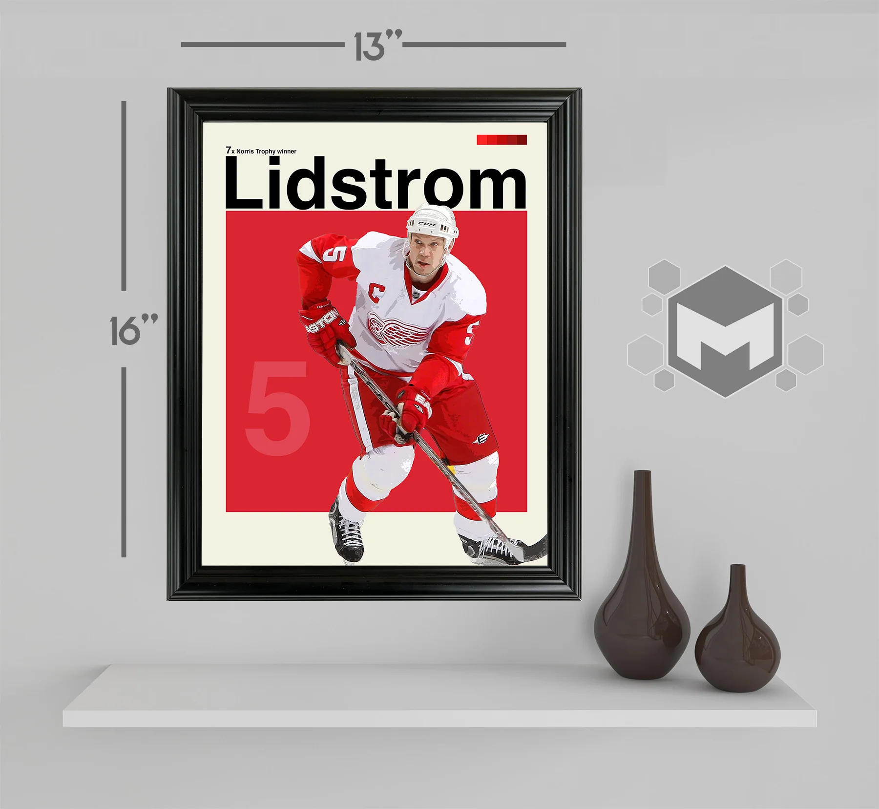 Nicklas Lidstrom Framed Sports Art Photo by Thomas Maxwell
