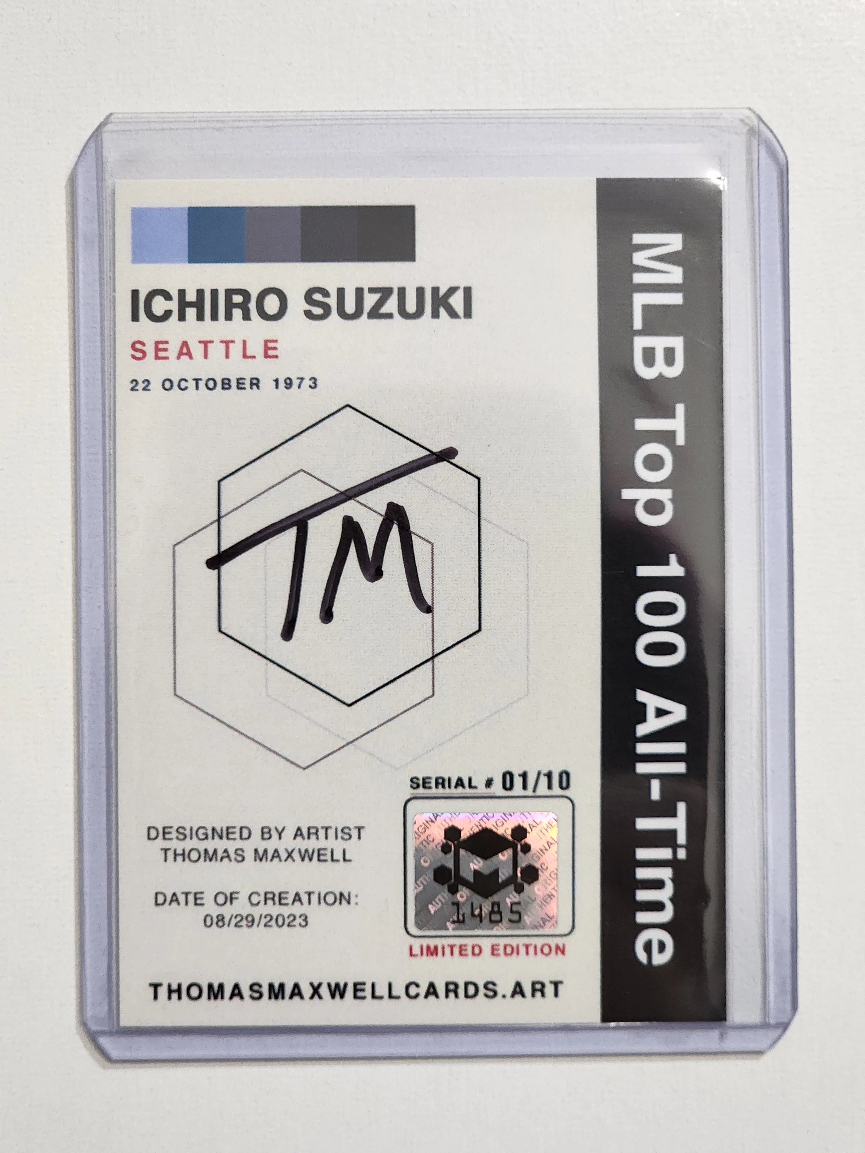 Ichiro Suzuki Artist Signed Baseball Art Card 1/10