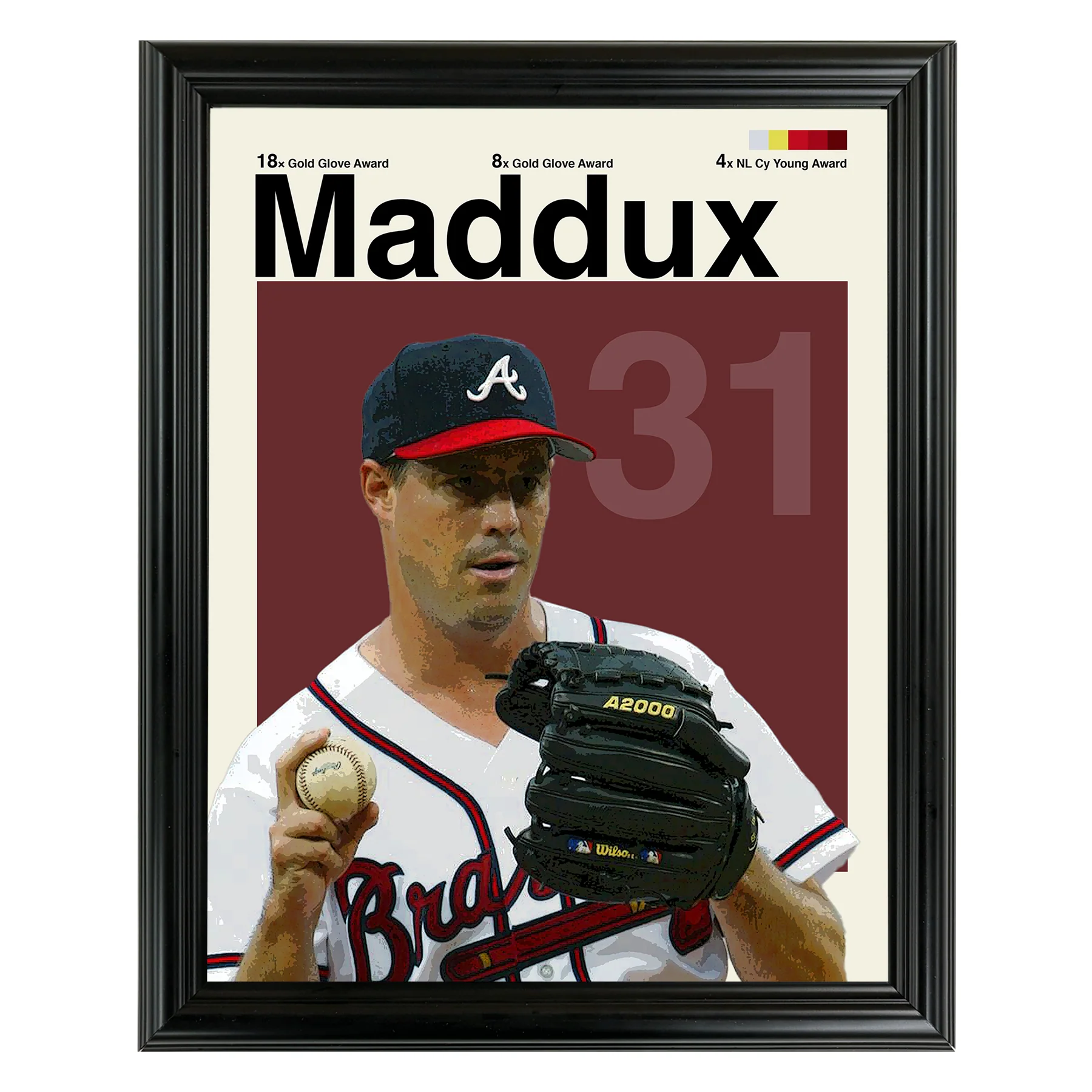 Greg Maddux Framed Sports Art Photo by Thomas Maxwell