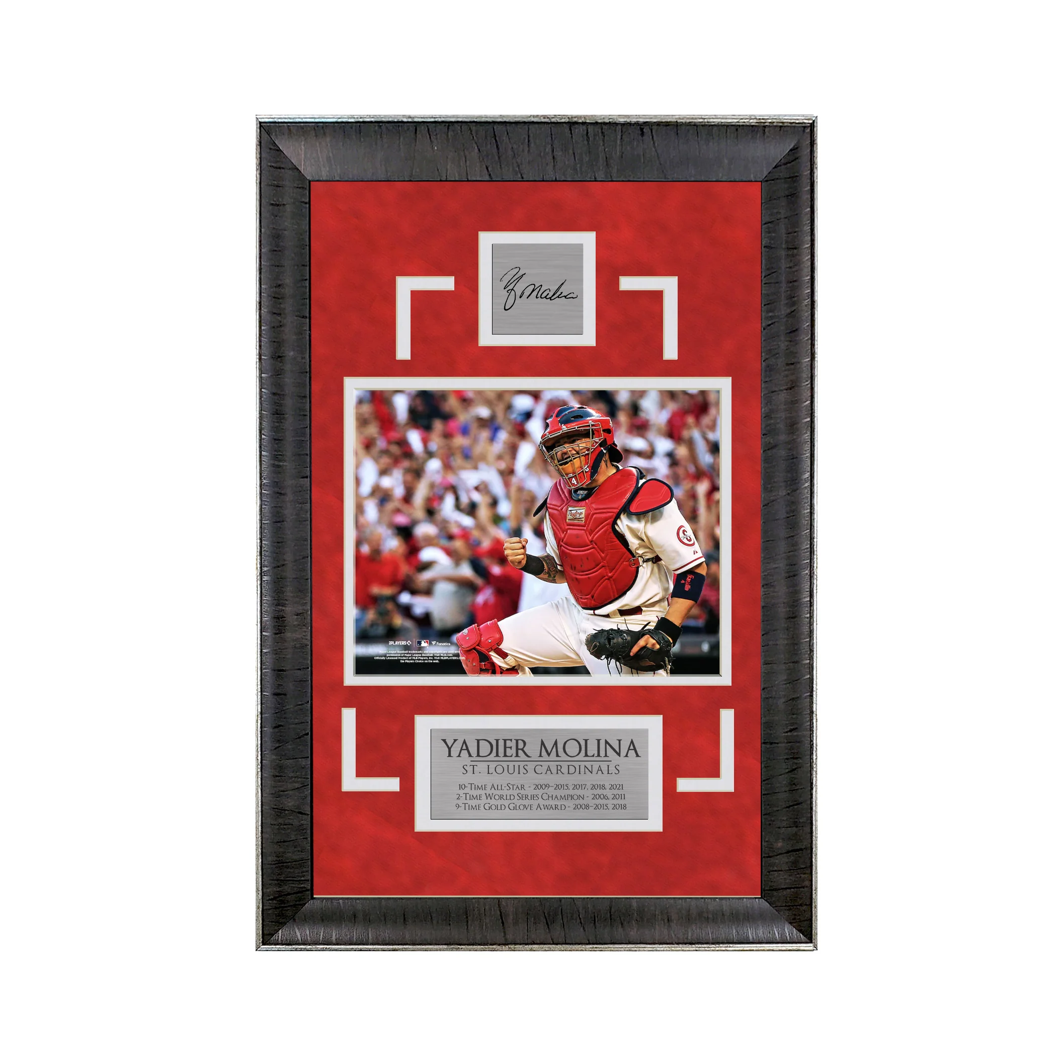 Yadier Molina - Cardinals - Final Out - Sports Deluxe | 16 x 23 - Framed Baseball Photo