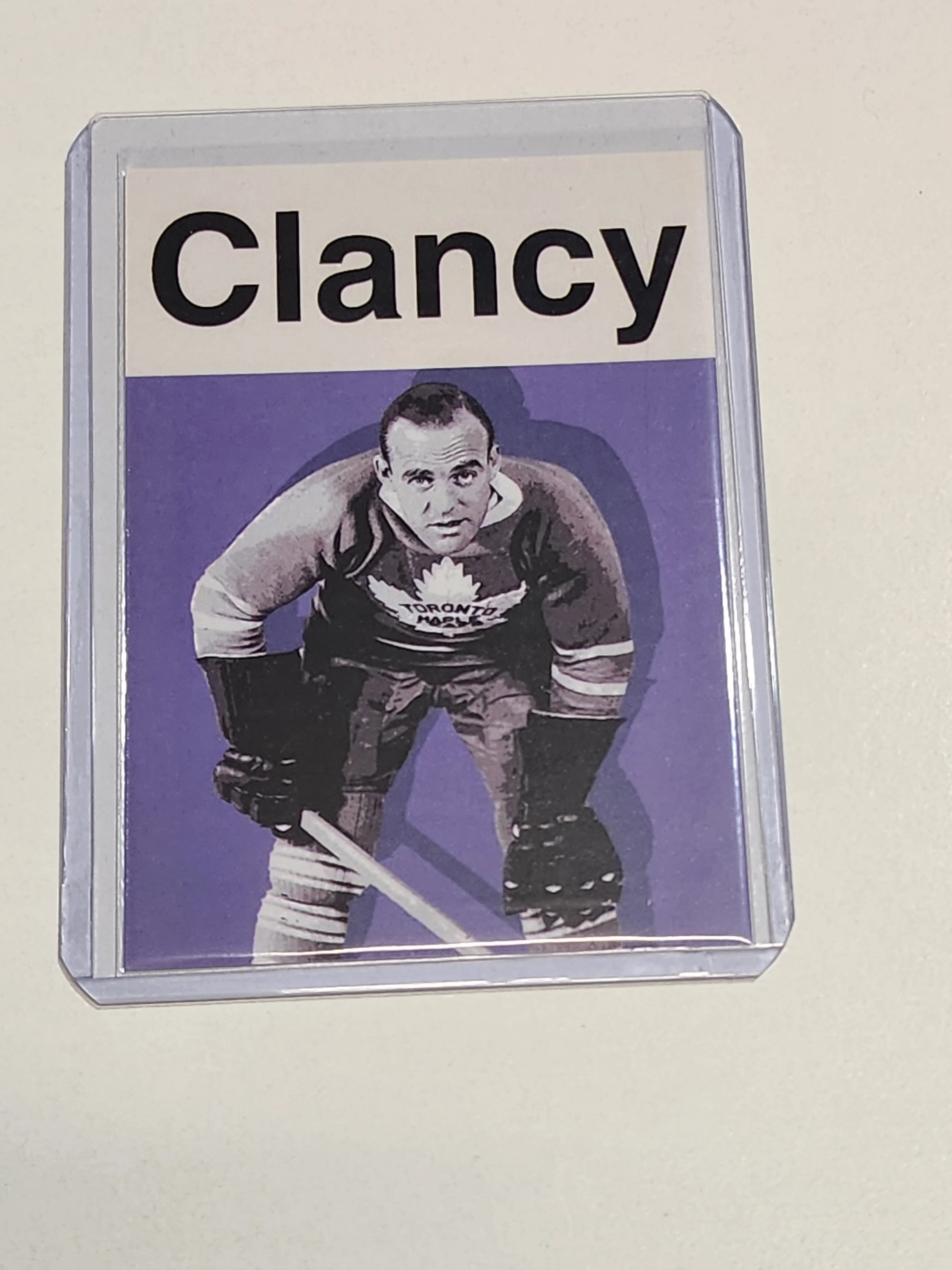 King Clancy Artist Signed Hockey Art Card 1/10