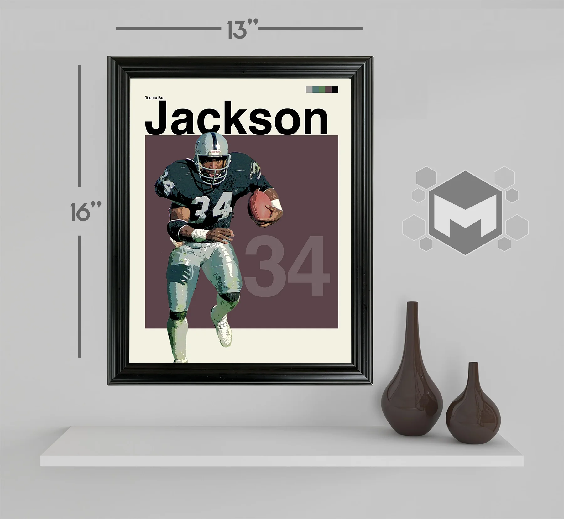 Bo Jackson Sports Art Framed Photo by Thomas Maxwell