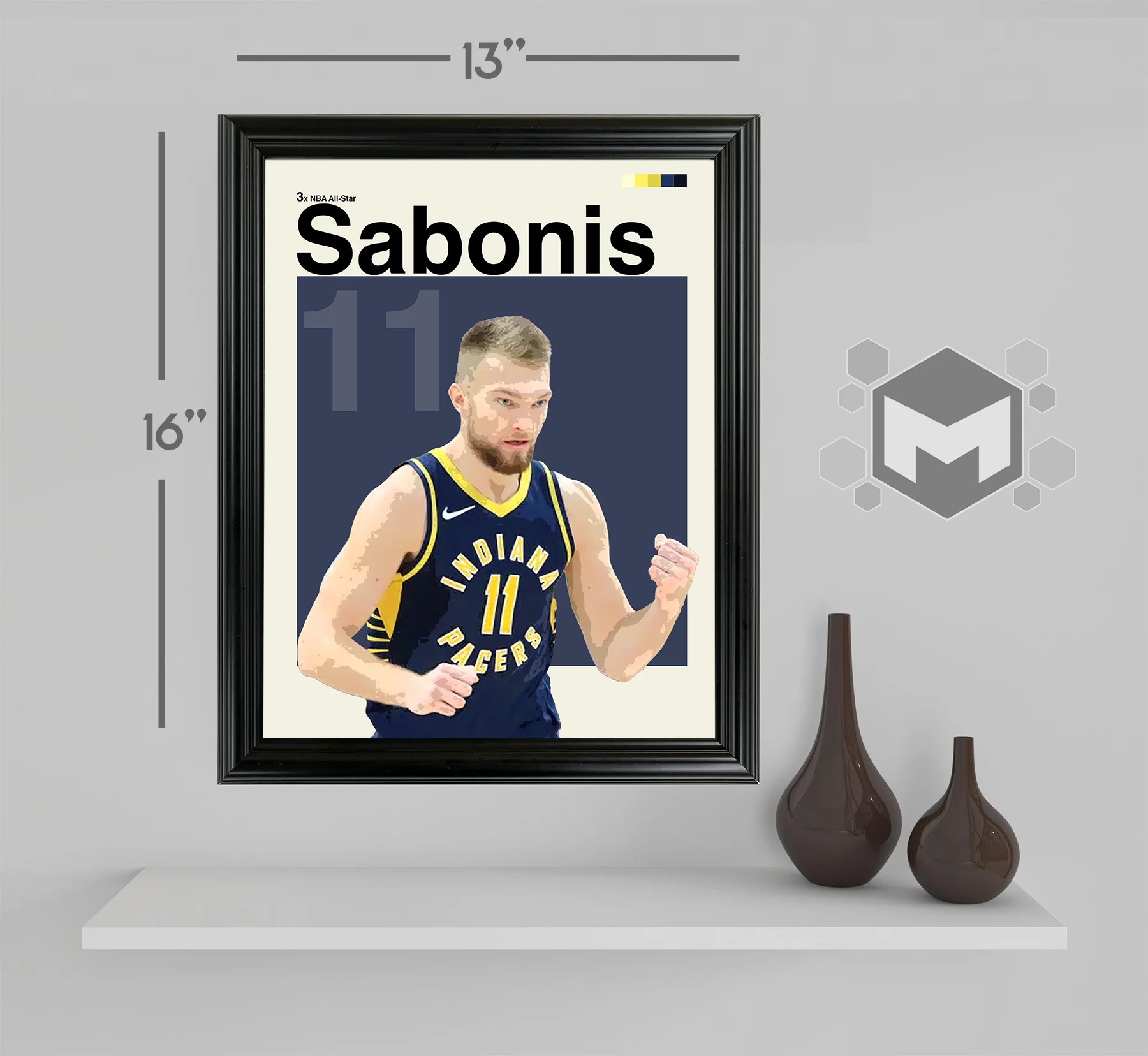 Domantas Sabonis Framed Sports Art Photo by Thomas Maxwell