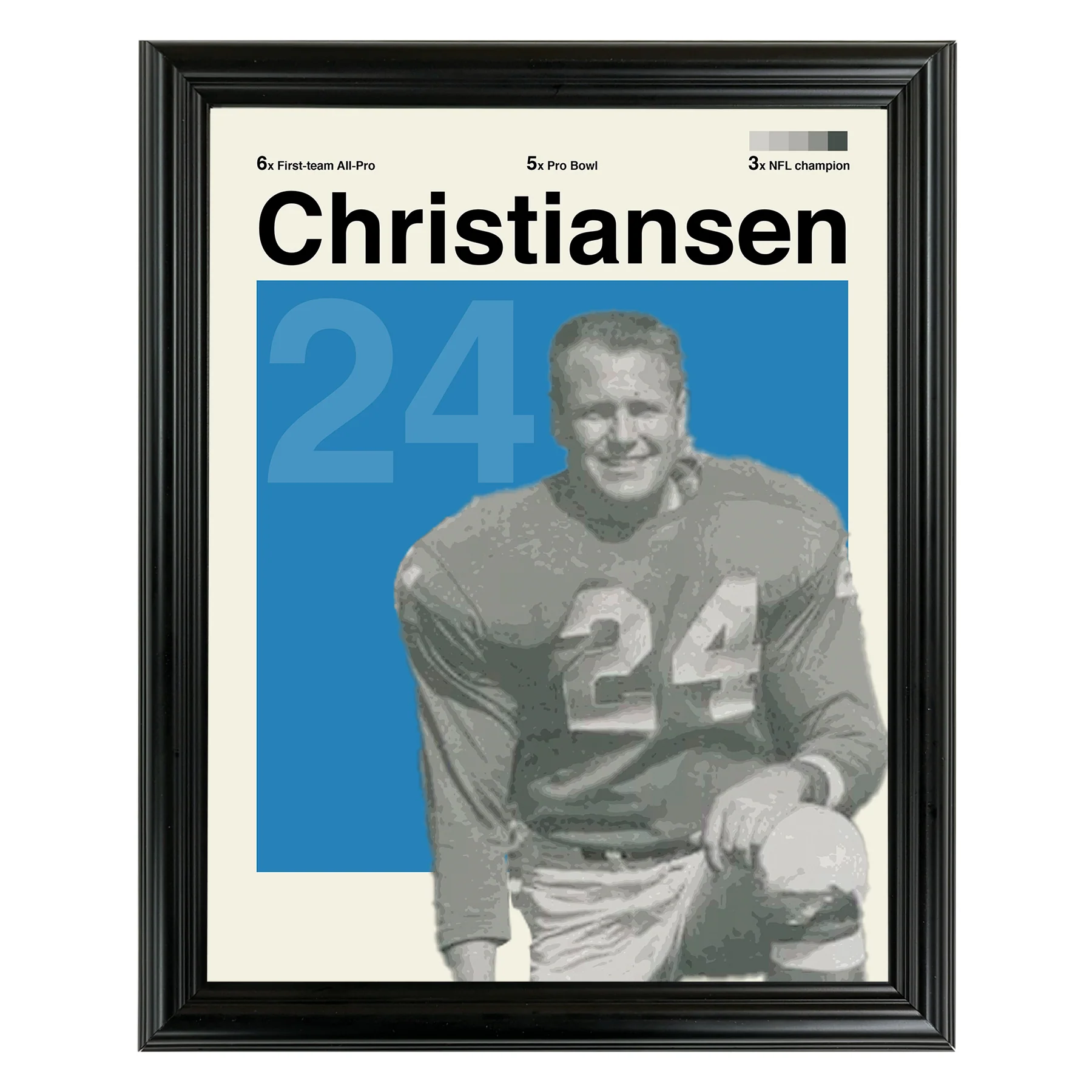 Jack Christiansen Framed Sports Art Photo by Thomas Maxwell