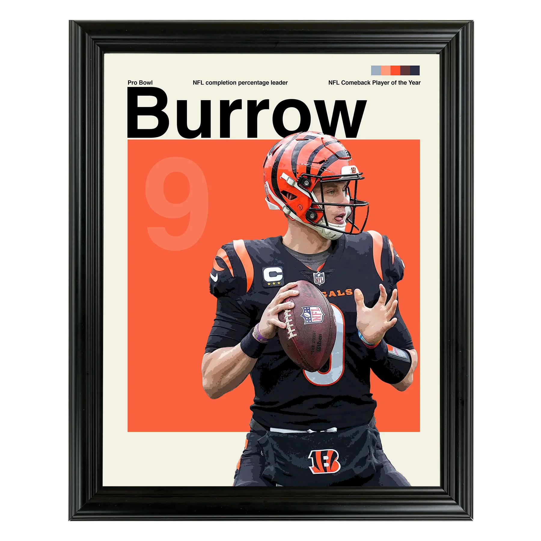 Joe Burrow Framed Sports Art Photo by Thomas Maxwell