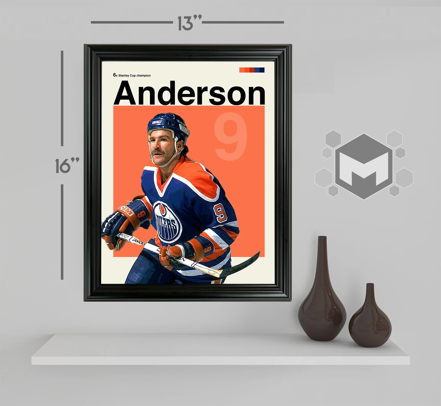 Glenn Anderson Framed Sports Art Photo by Thomas Maxwell