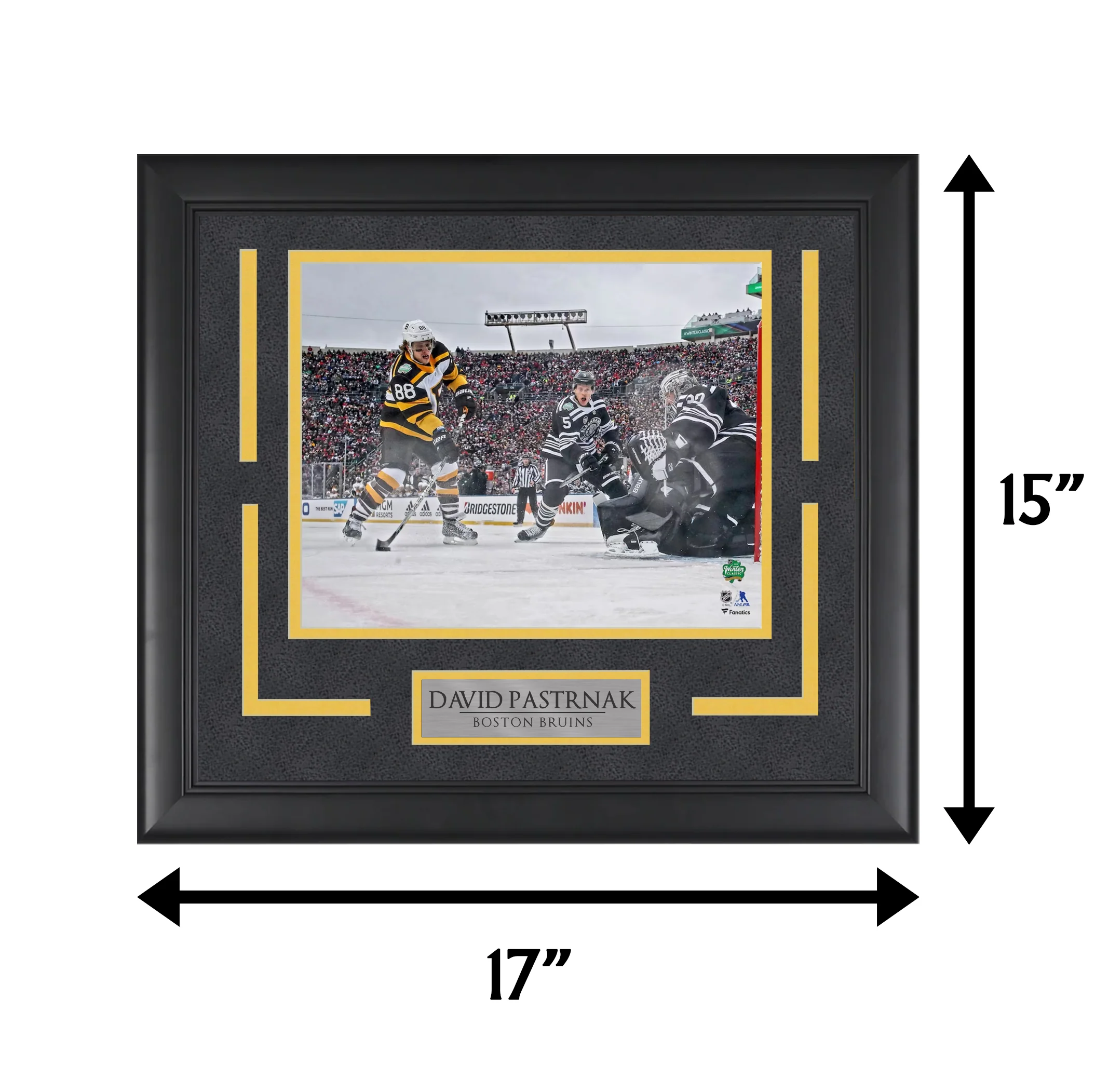 David Pastrnak - Bruins - Framed Hockey Photo