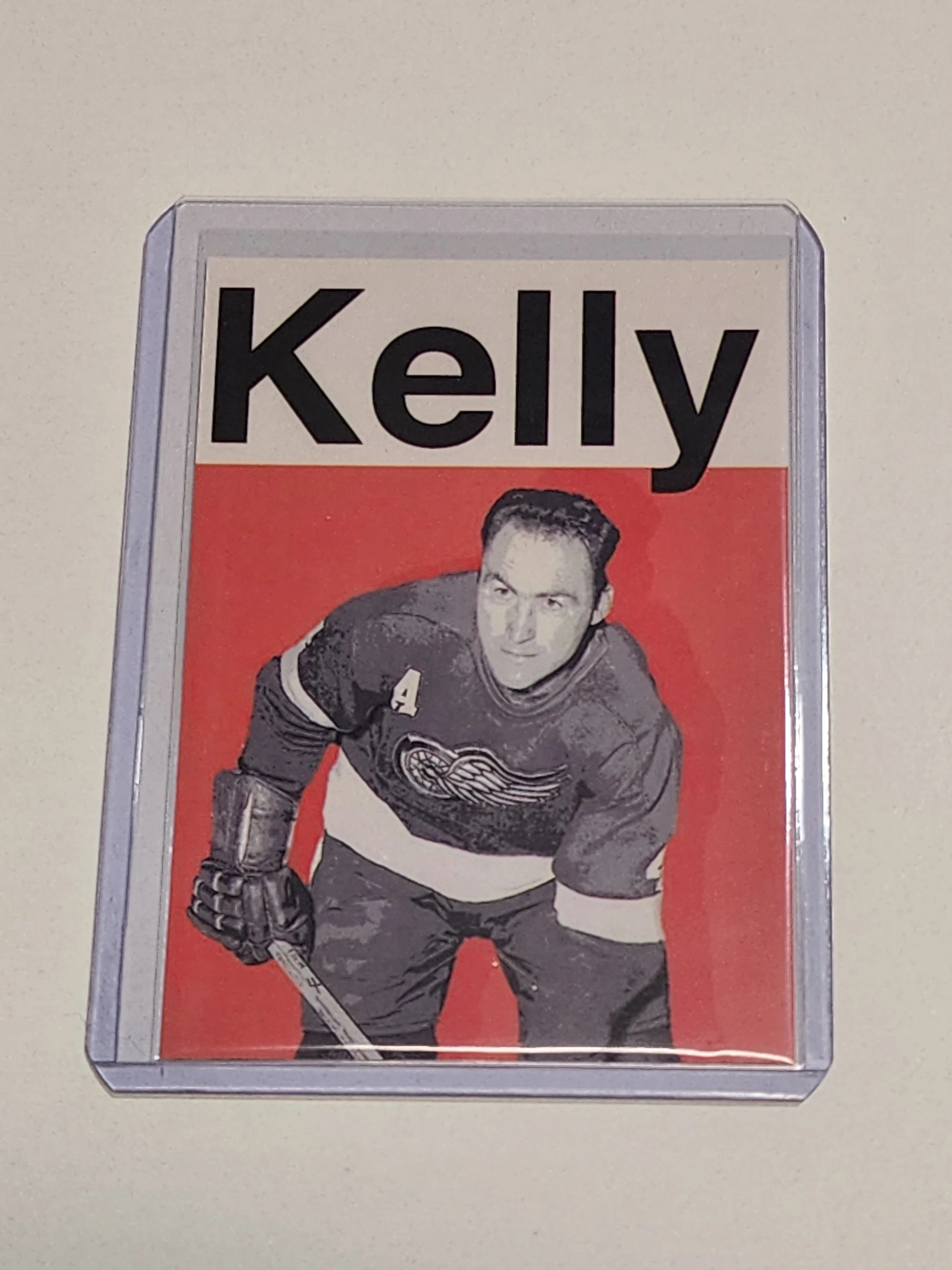 Red Kelly Artist Signed Hockey Art Card 1/10
