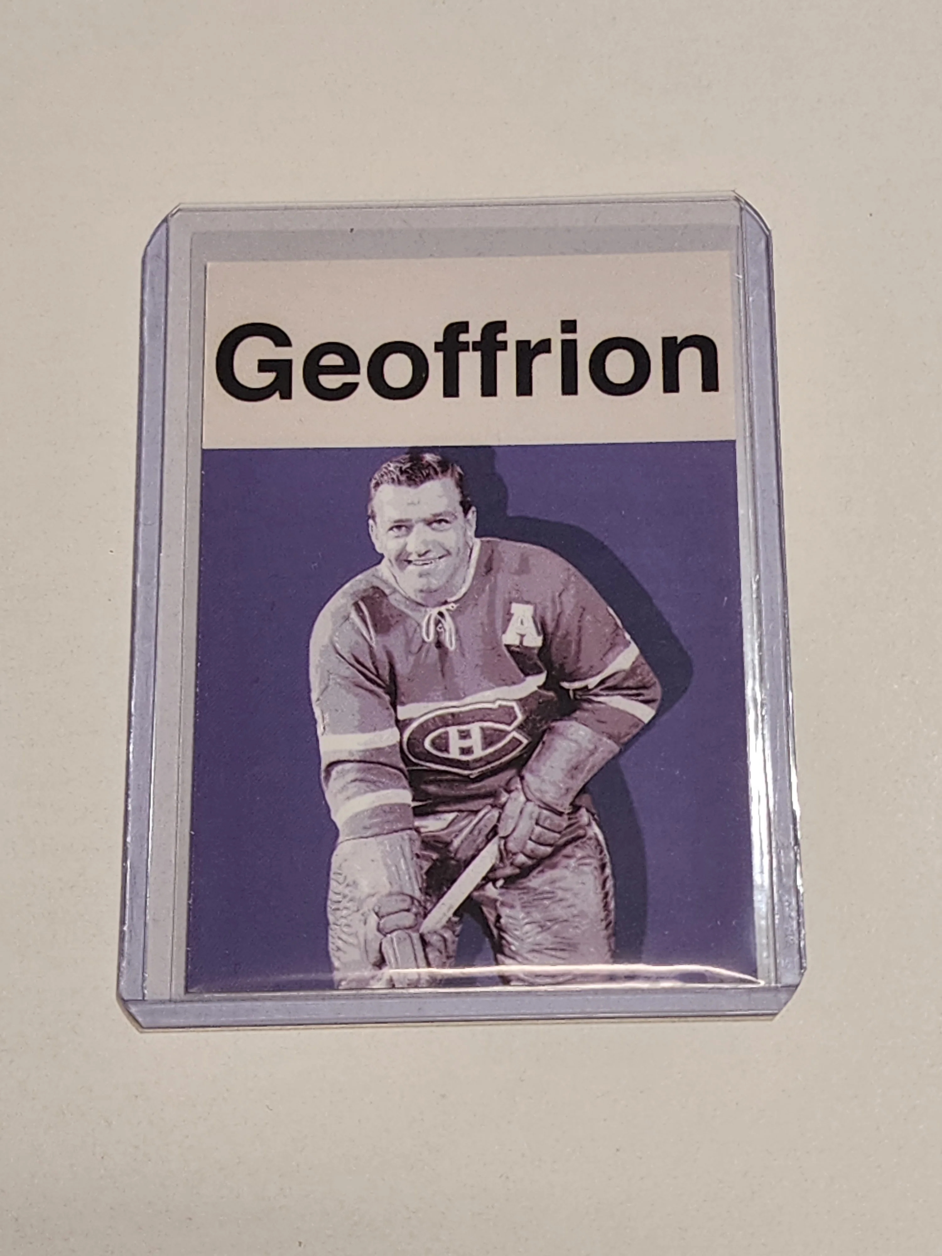 Bernie Geoffrion Artist Signed Hockey Art Card 1/10