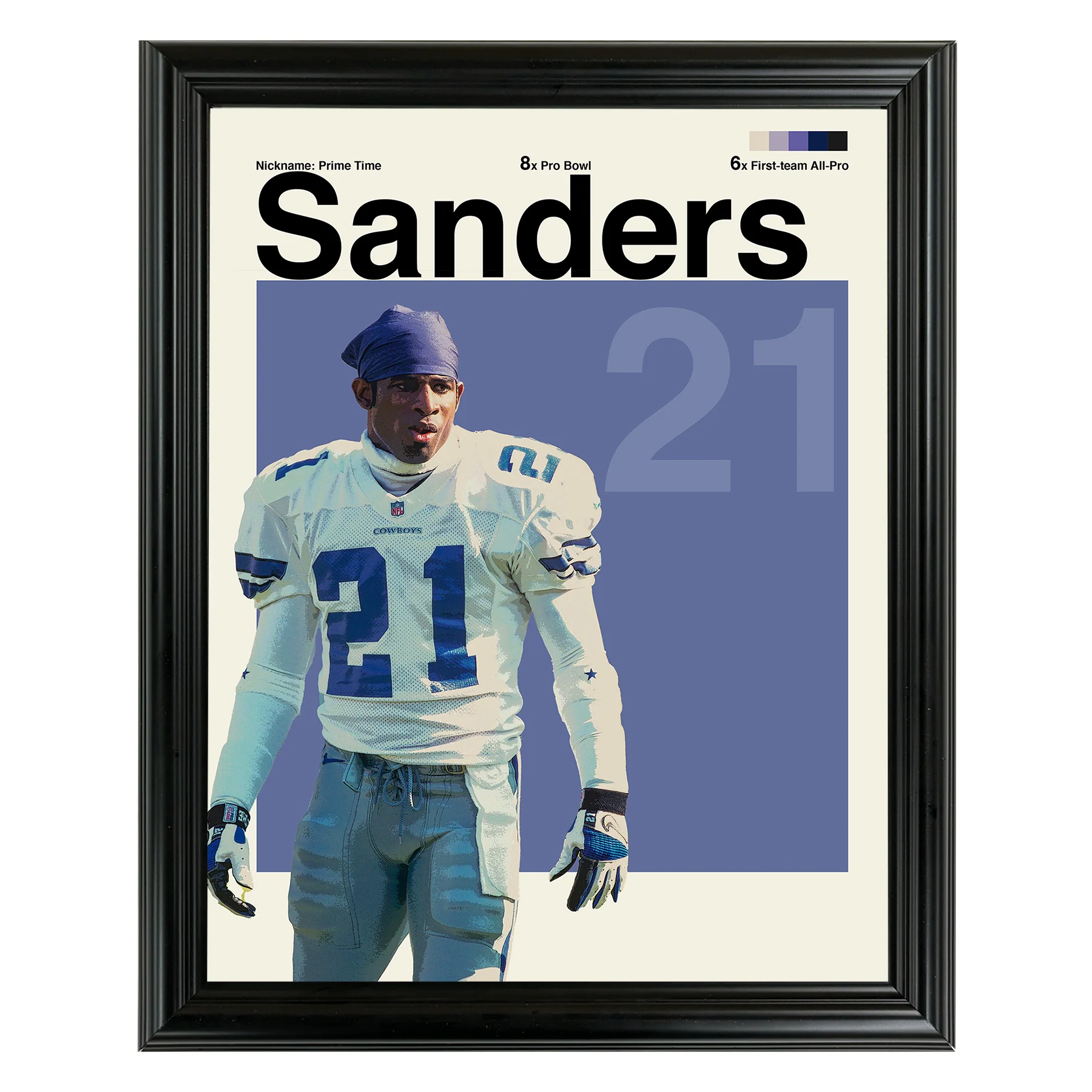 Deion Sanders Framed Sports Art Photo by Thomas Maxwell