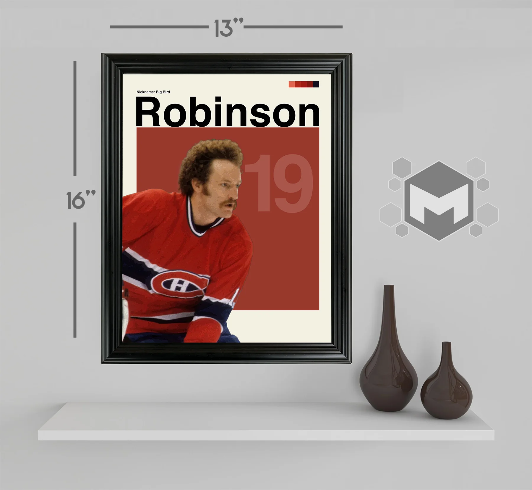 Larry Robinson Framed Sports Art Photo by Thomas Maxwell