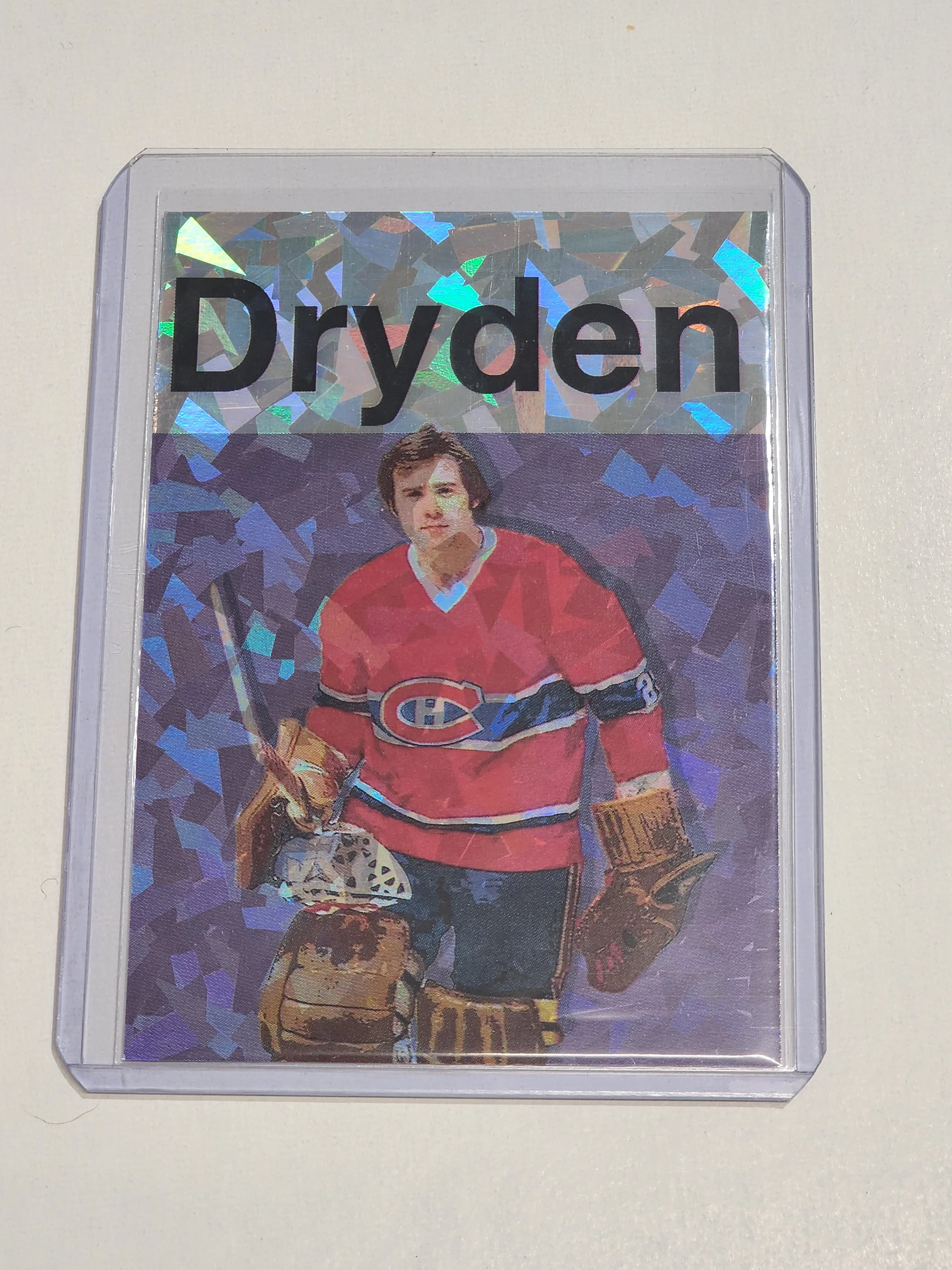 Ken Dryden Artist Signed Montreal Canadiens Refractor Art Card 1/1