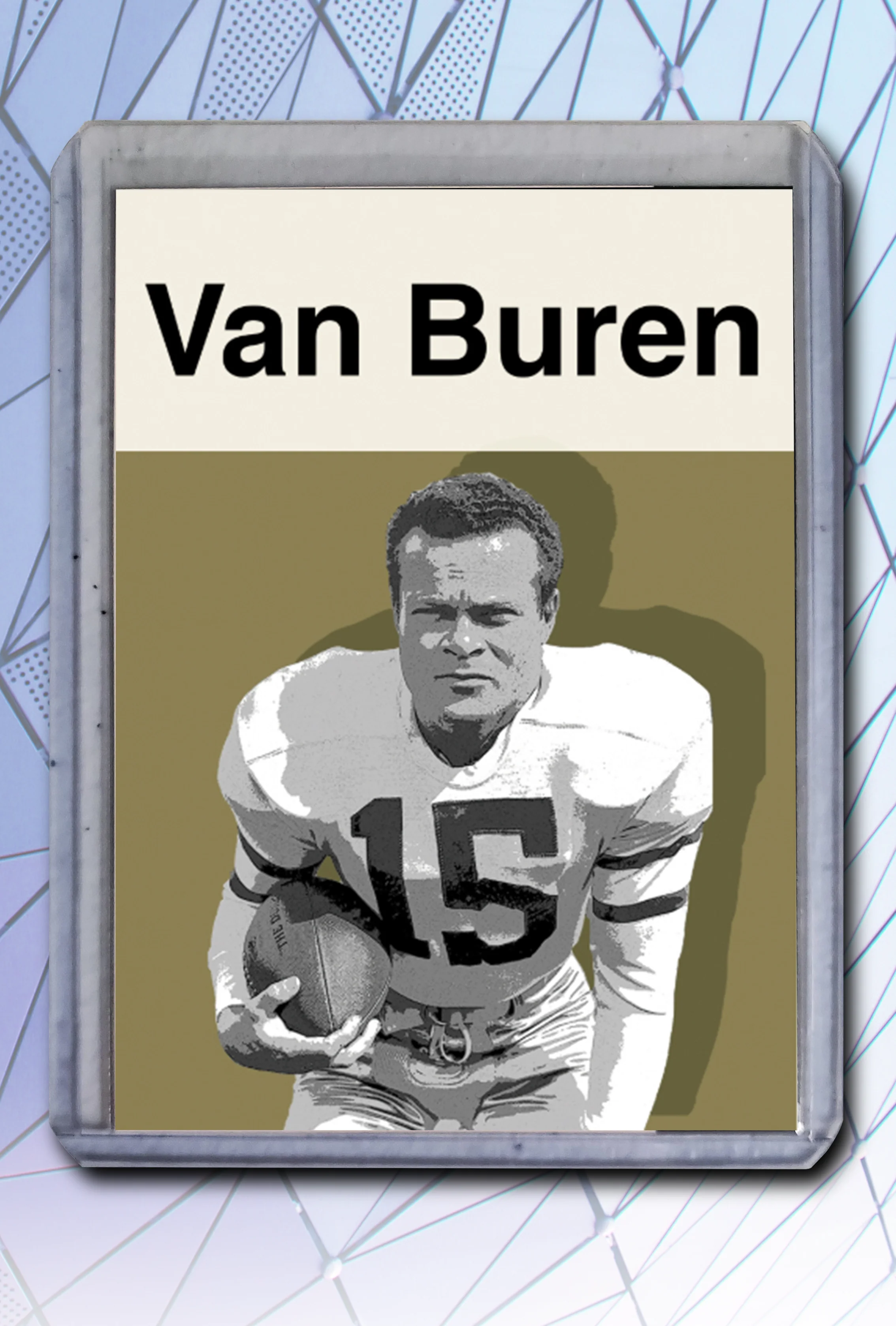 Steve Van Buren Artist Signed Football Art Card 2/10