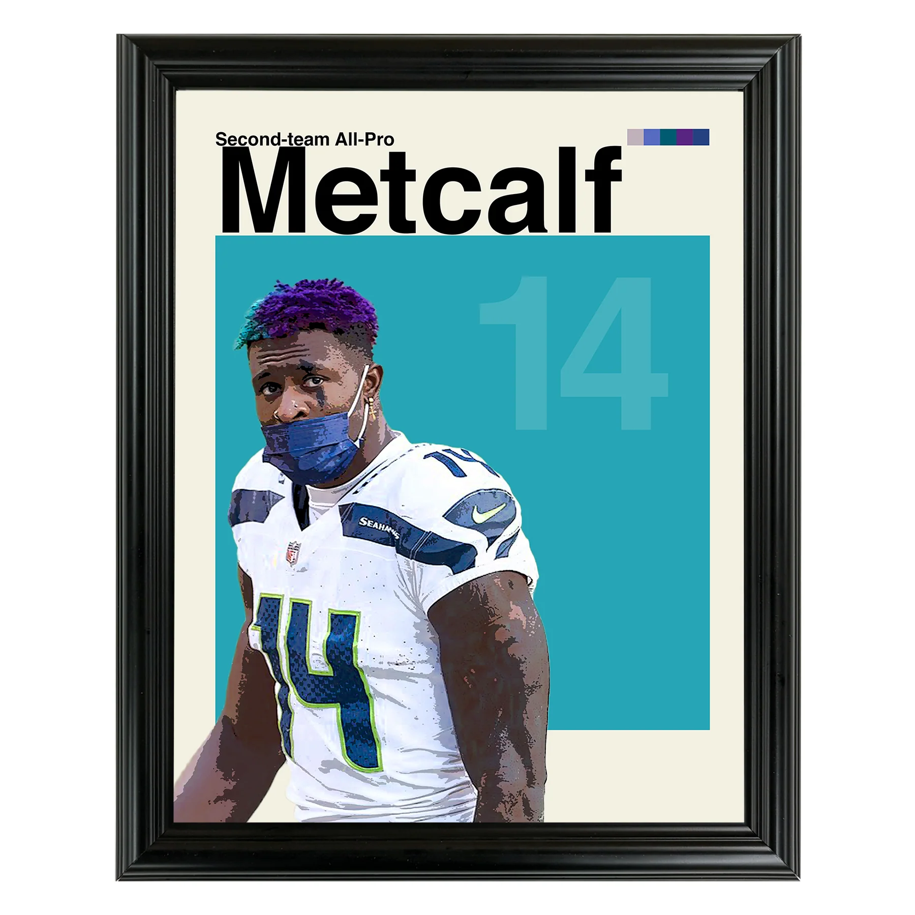 D.K. Metcalf Framed Sports Art Photo by Thomas Maxwell
