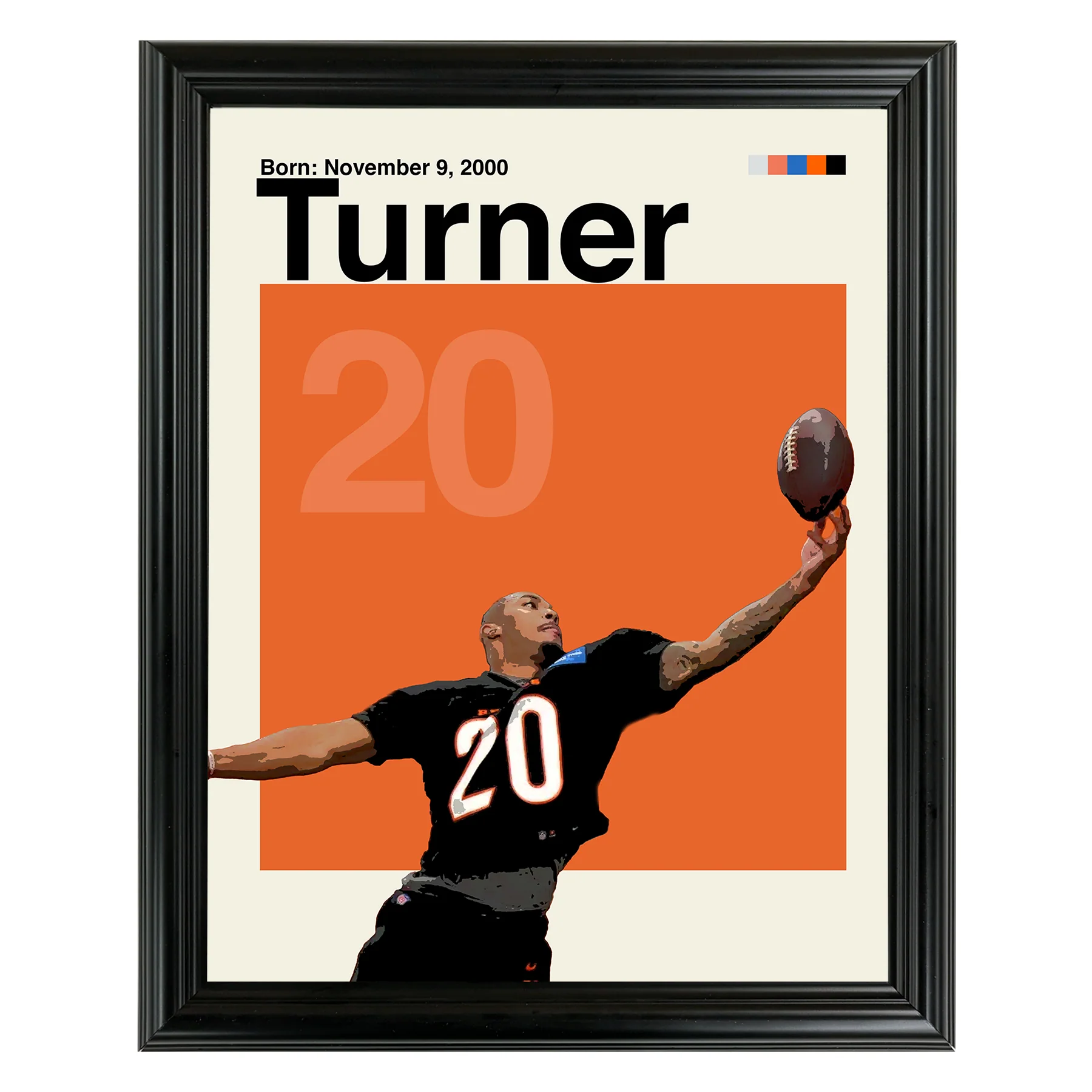 D. J. Turner Framed Sports Art Photo by Thomas Maxwell