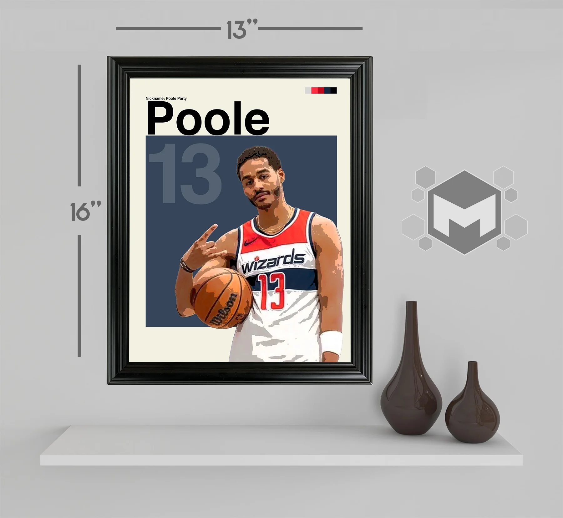 Jordan Poole Framed Sports Art Photo by Thomas Maxwell