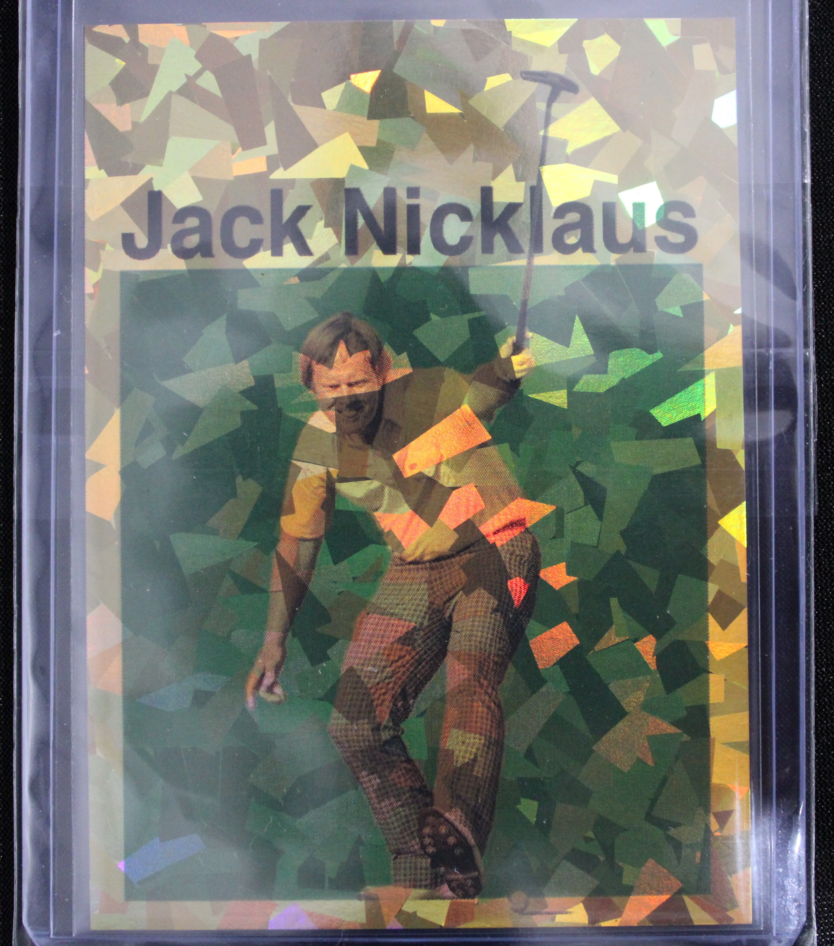 Jack Nicklaus Artist Signed Golf Gold Refractor Art Card 1/3