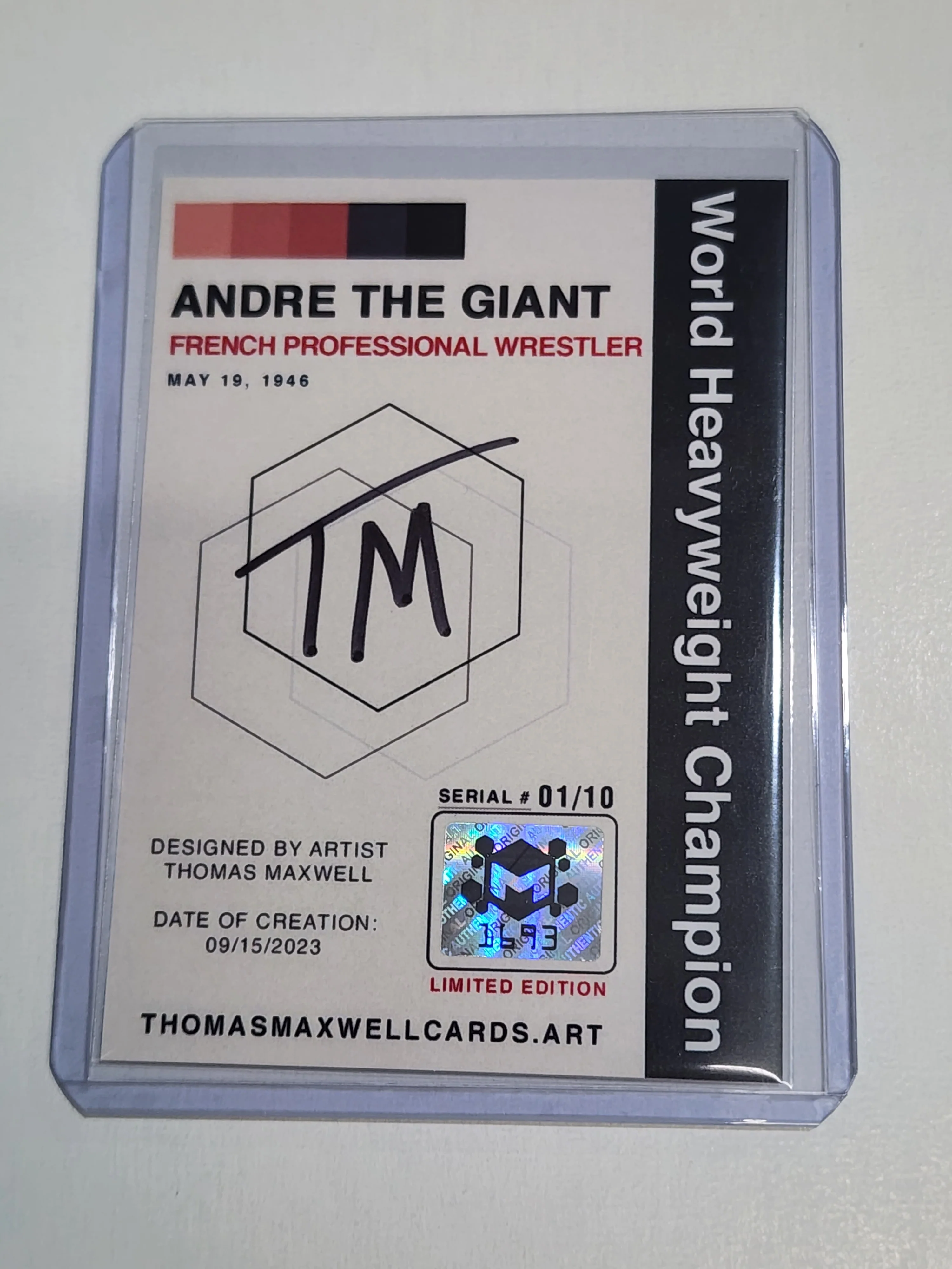 Andre the Giant Artist Signed Wrestling Art Card 1/10