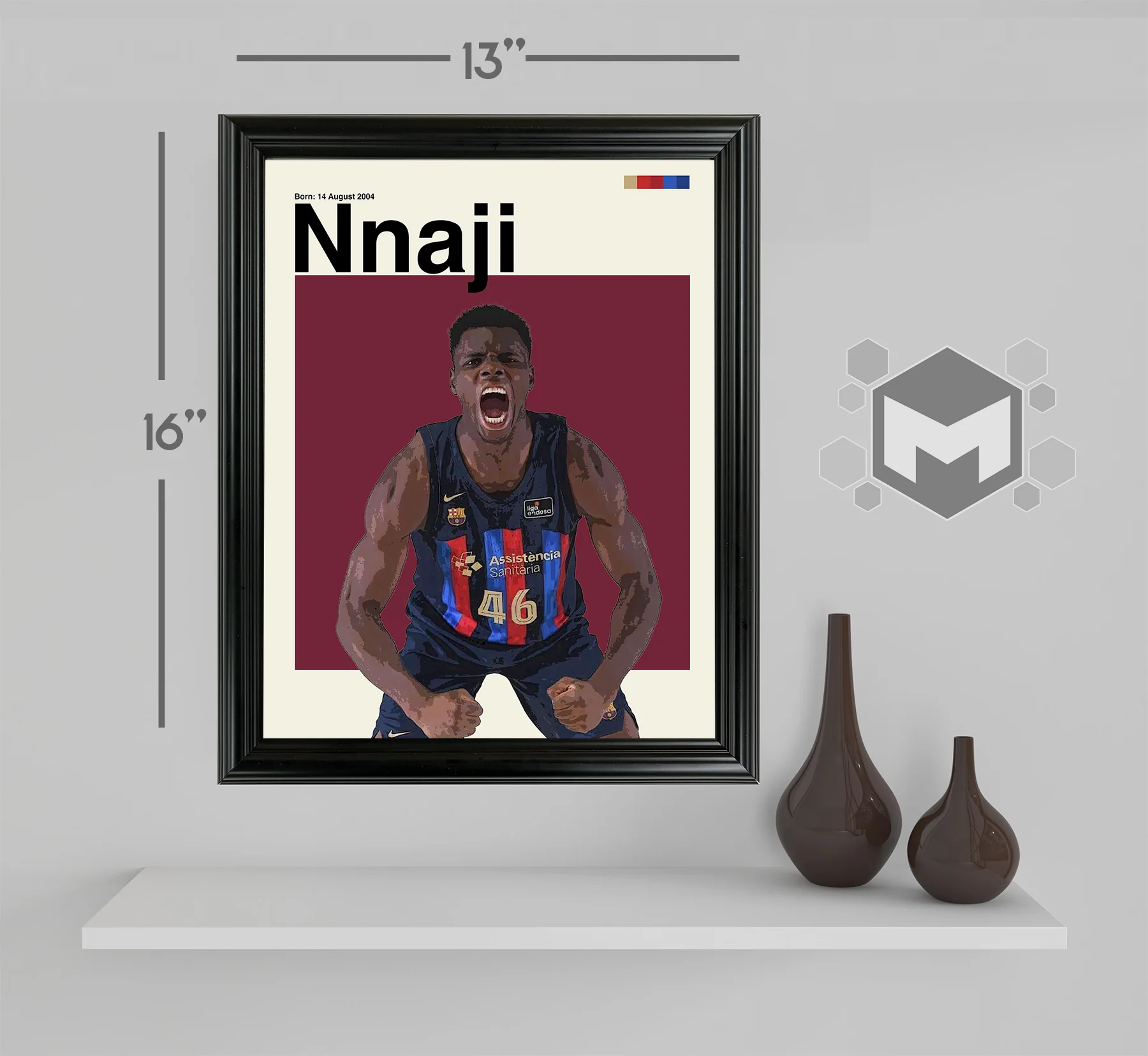 James Nnaji Framed Sports Art Photo by Thomas Maxwell
