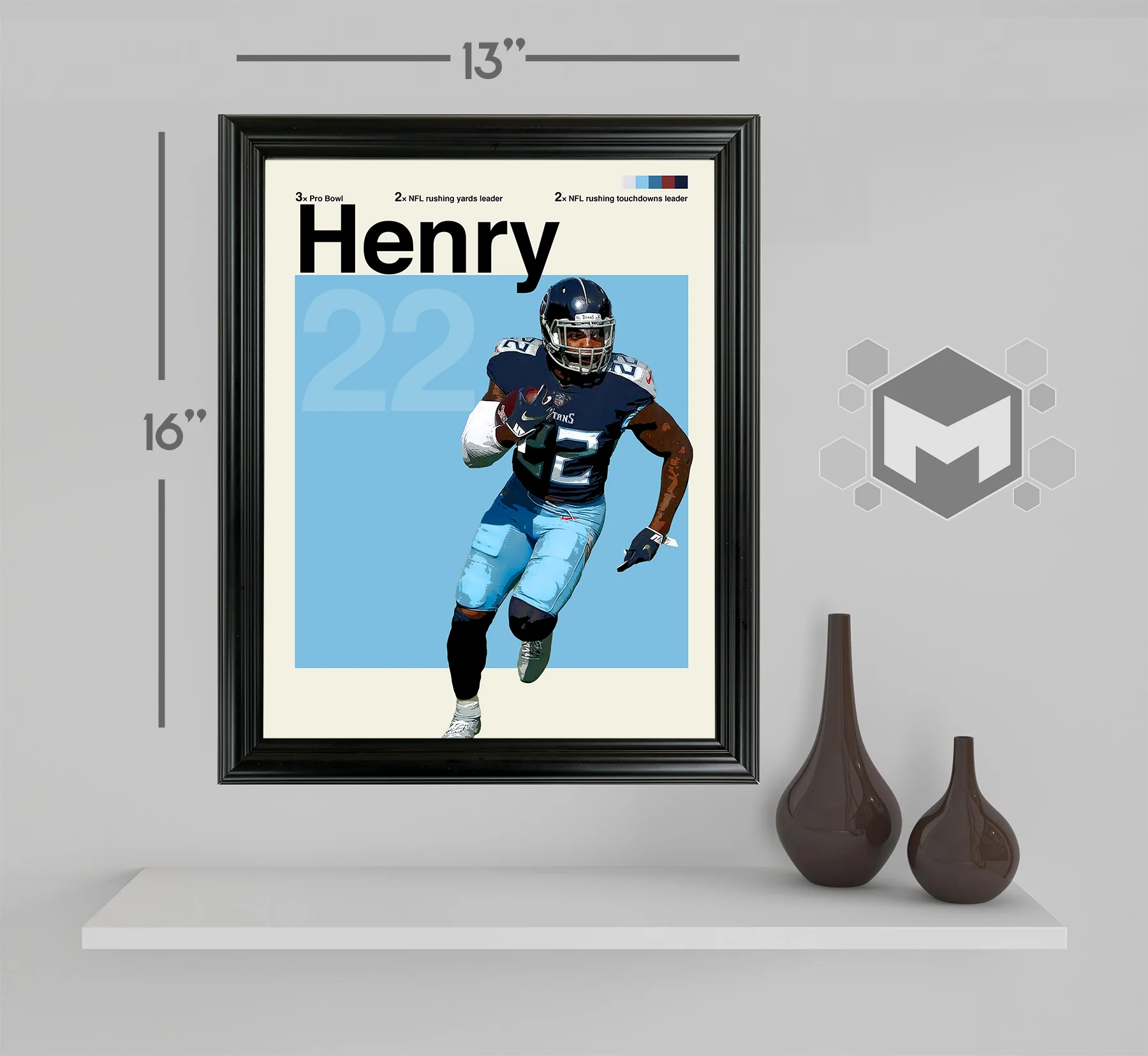 Derrick Henry Framed Sports Art Photo by Thomas Maxwell