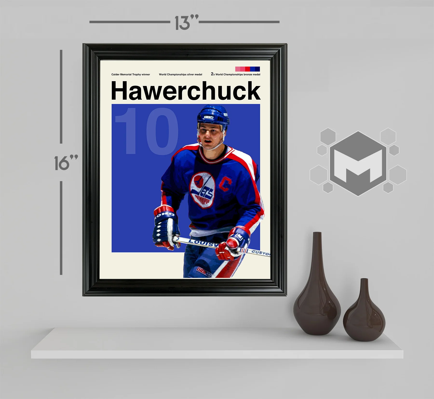 Dale Hawerchuck Framed Sports Art Photo by Thomas Maxwell