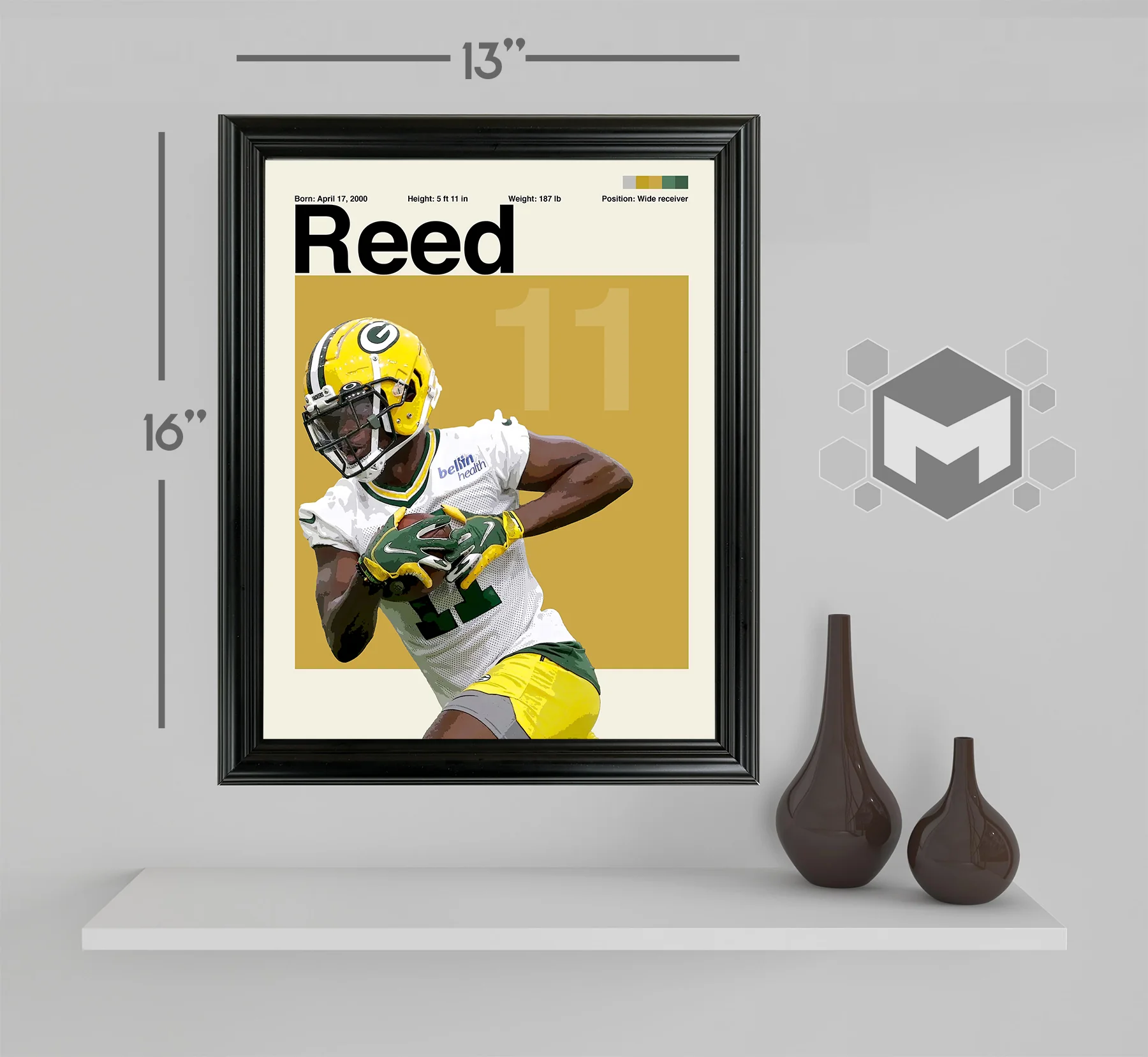 Jayden Reed Framed Sports Art Photo by Thomas Maxwell