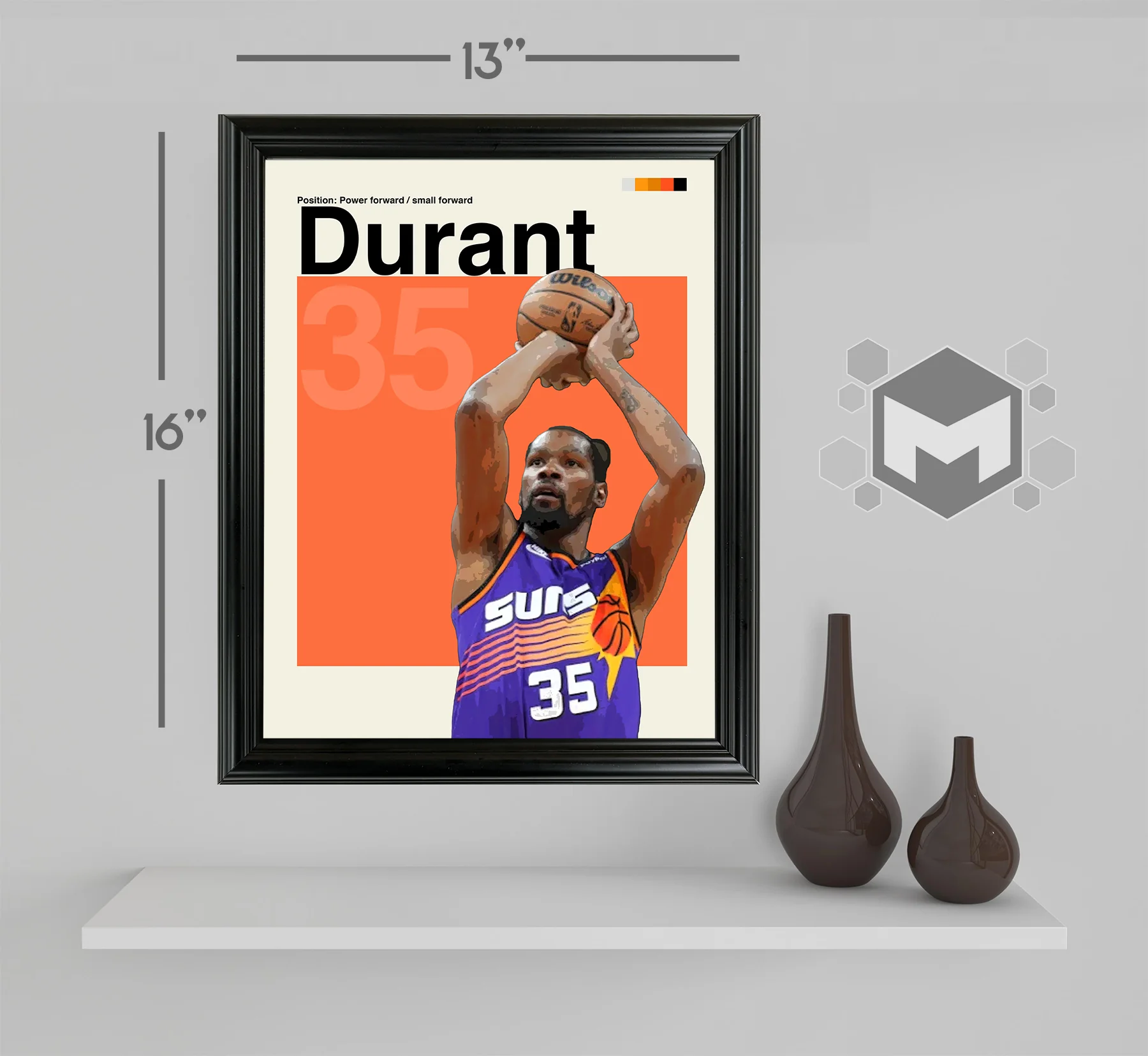 Kevin Durant Framed Sports Art Photo by Thomas Maxwell