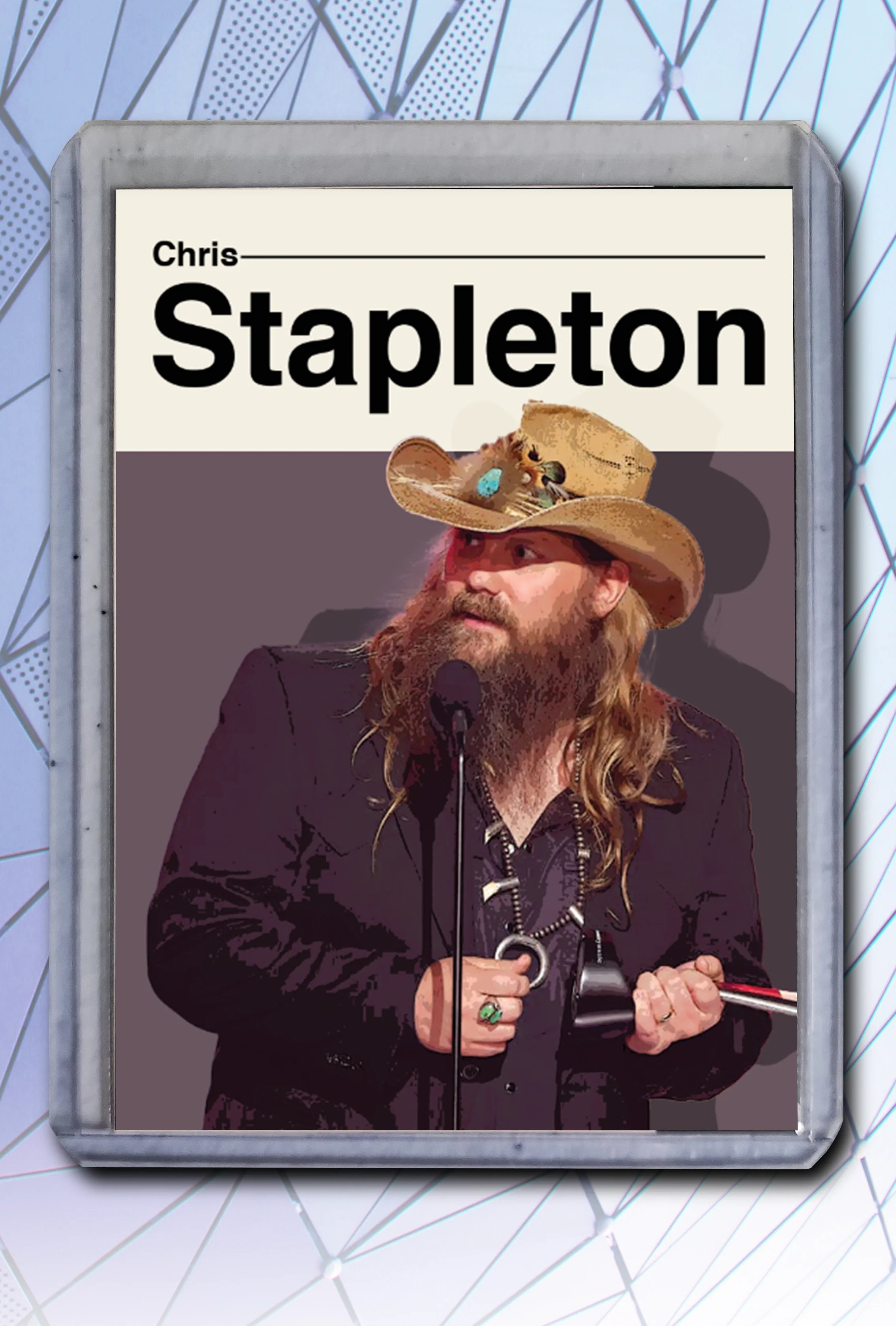 Chris Stapleton Artist Signed Music Art Card 2/10