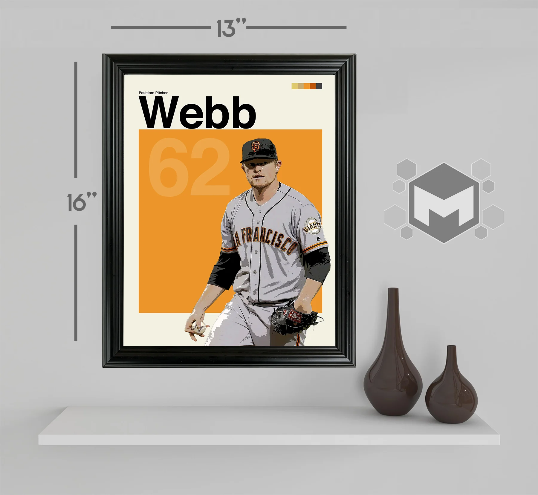 Logan Webb Framed Sports Art Photo by Thomas Maxwell