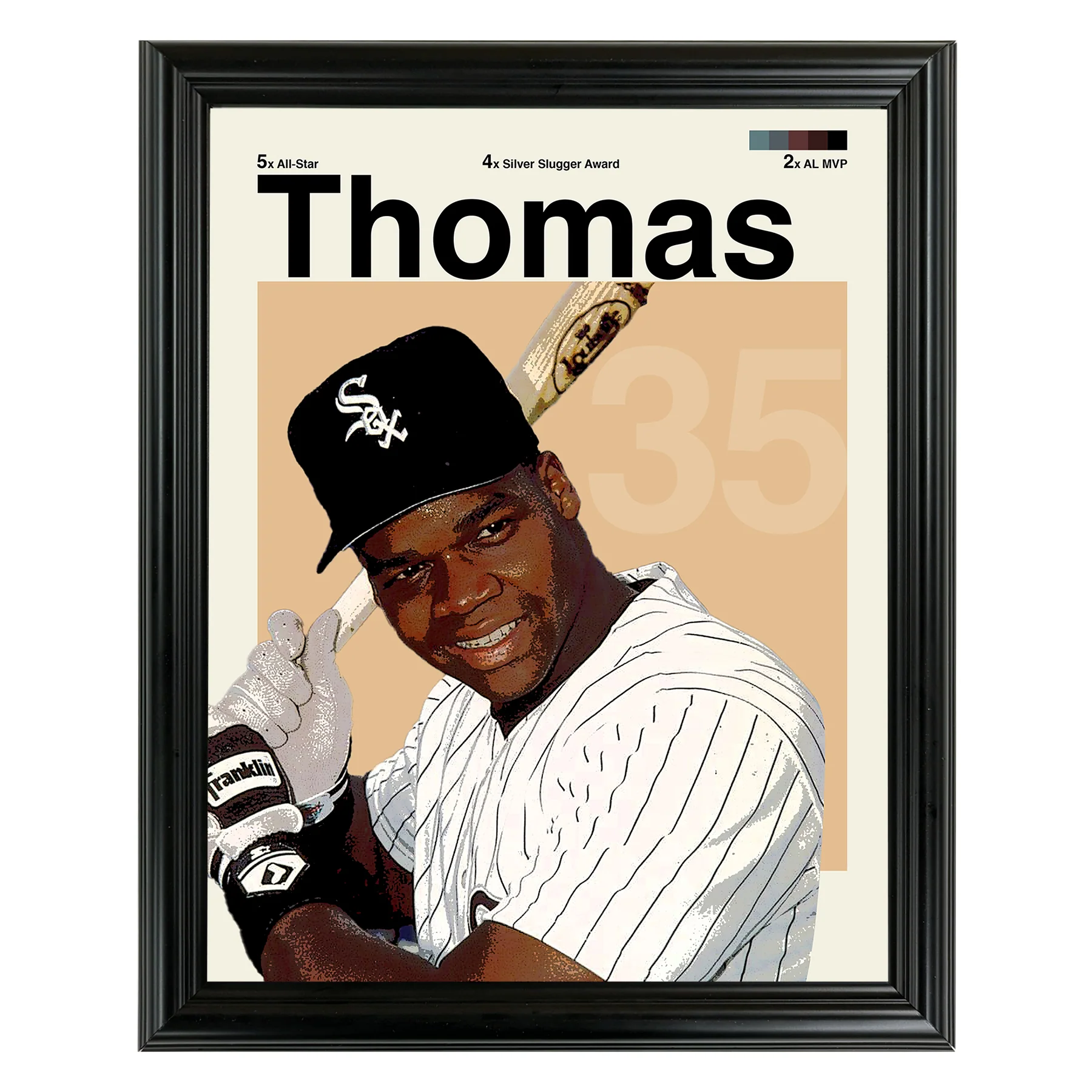 Frank Thomas Framed Sports Art Photo by Thomas Maxwell