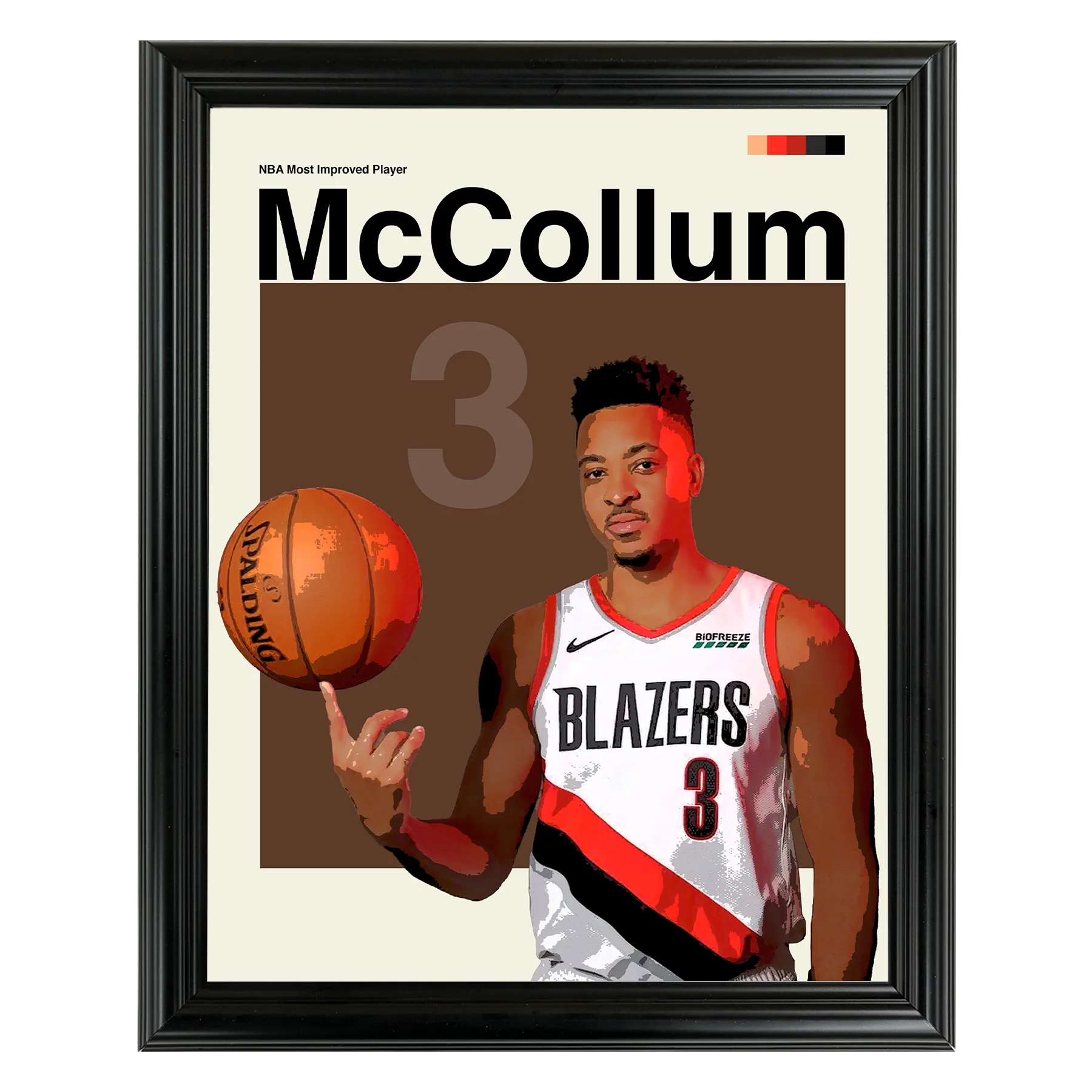 CJ McCollum Framed Sports Art Photo by Thomas Maxwell