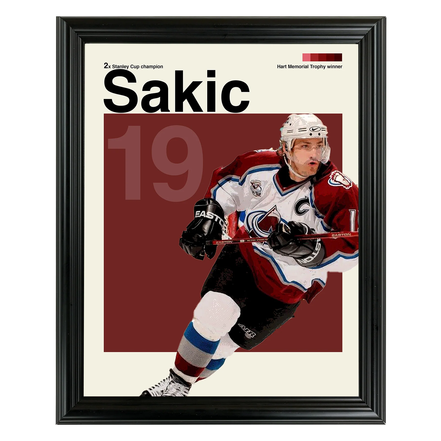 Joe Sakic Framed Sports Art Photo by Thomas Maxwell