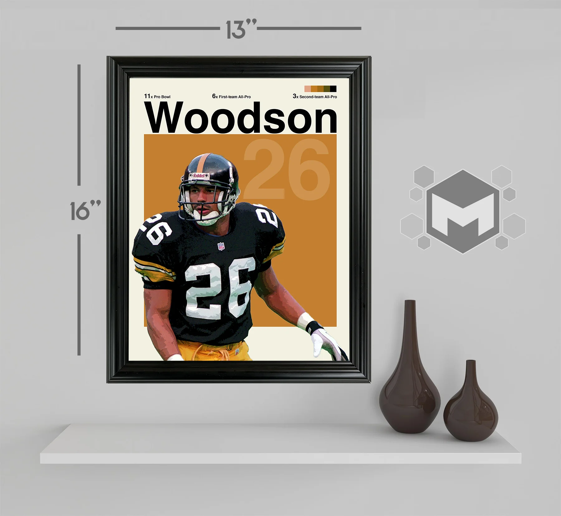Rod Woodson Framed Sports Art Photo by Thomas Maxwell
