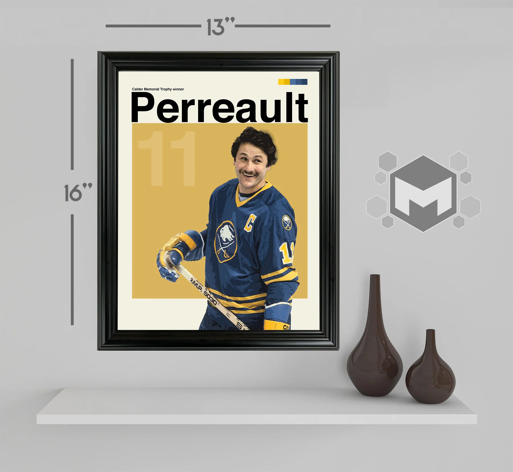 Gilbert Perreault Framed Sports Art Photo by Thomas Maxwell