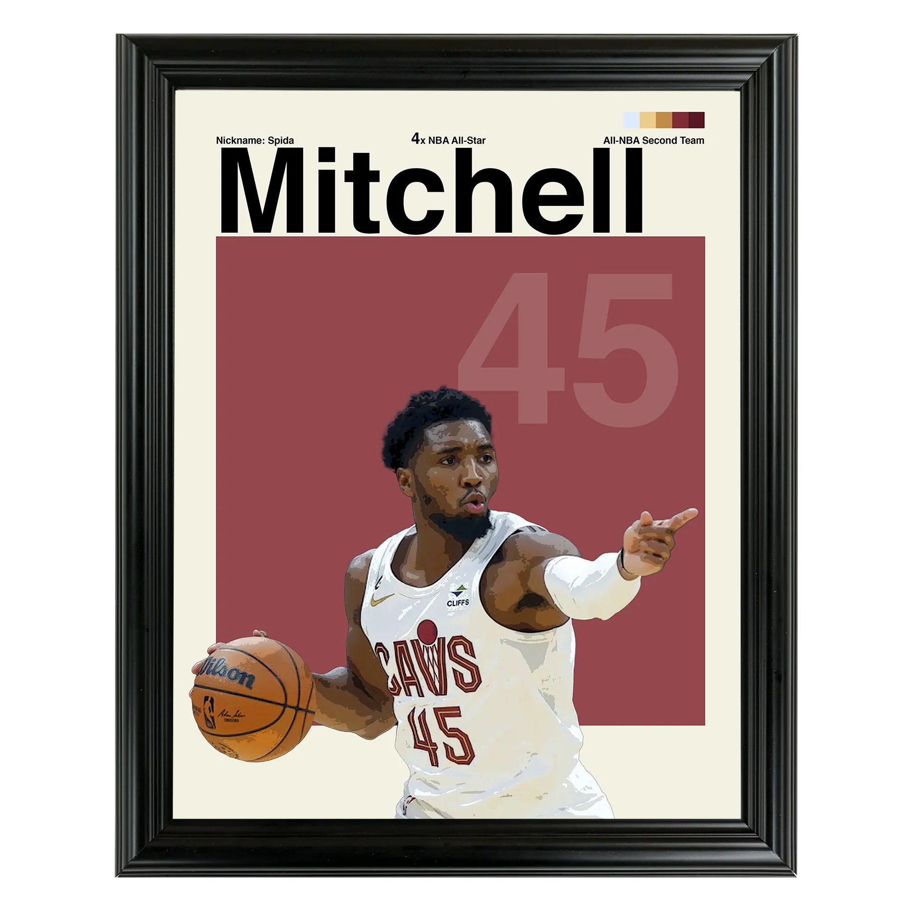 Donovan Mitchell Framed Sports Art Photo by Thomas Maxwell