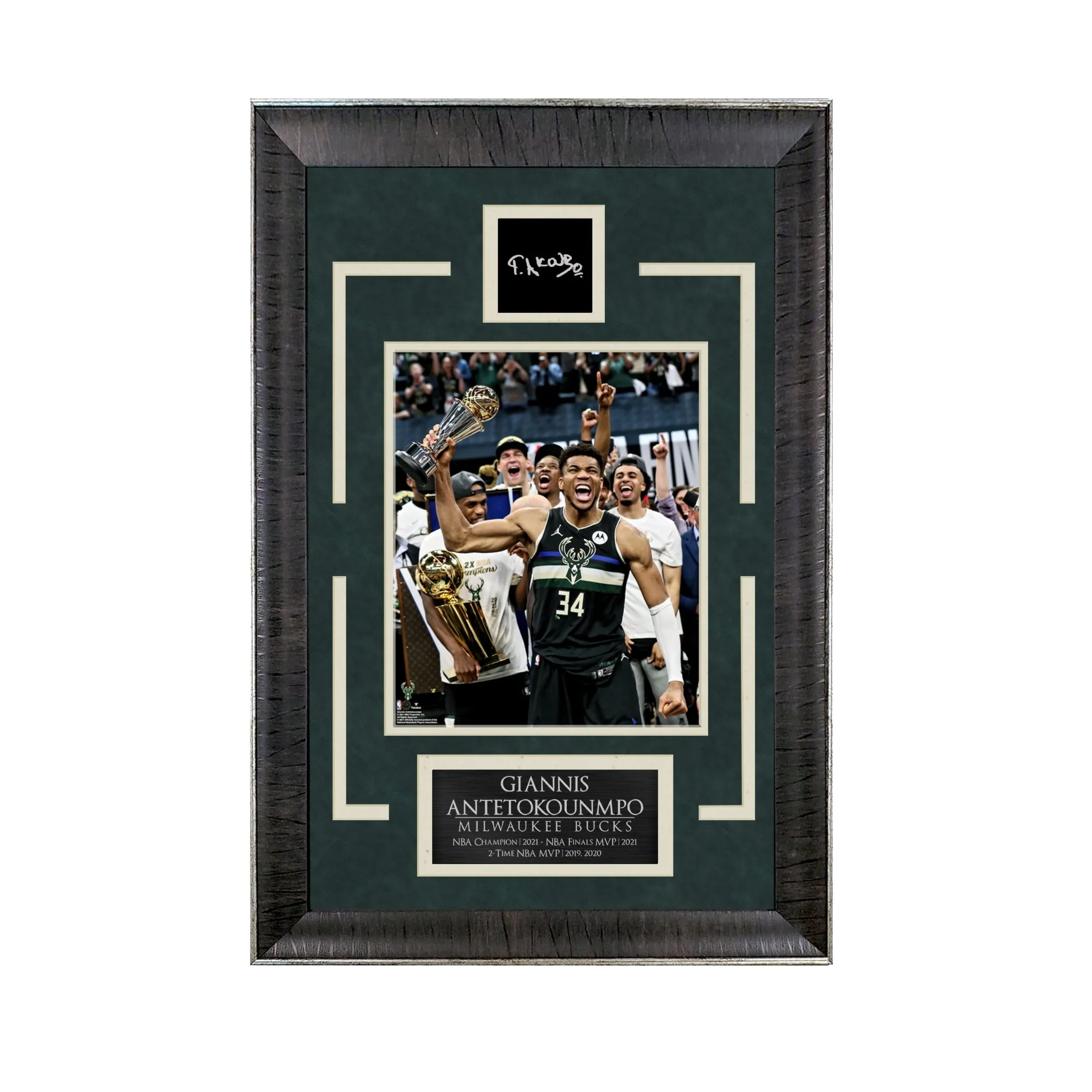 Giannis Antetokounmpo - World Champion - Sports Deluxe | 16 x 23 - Framed Basketball Photo