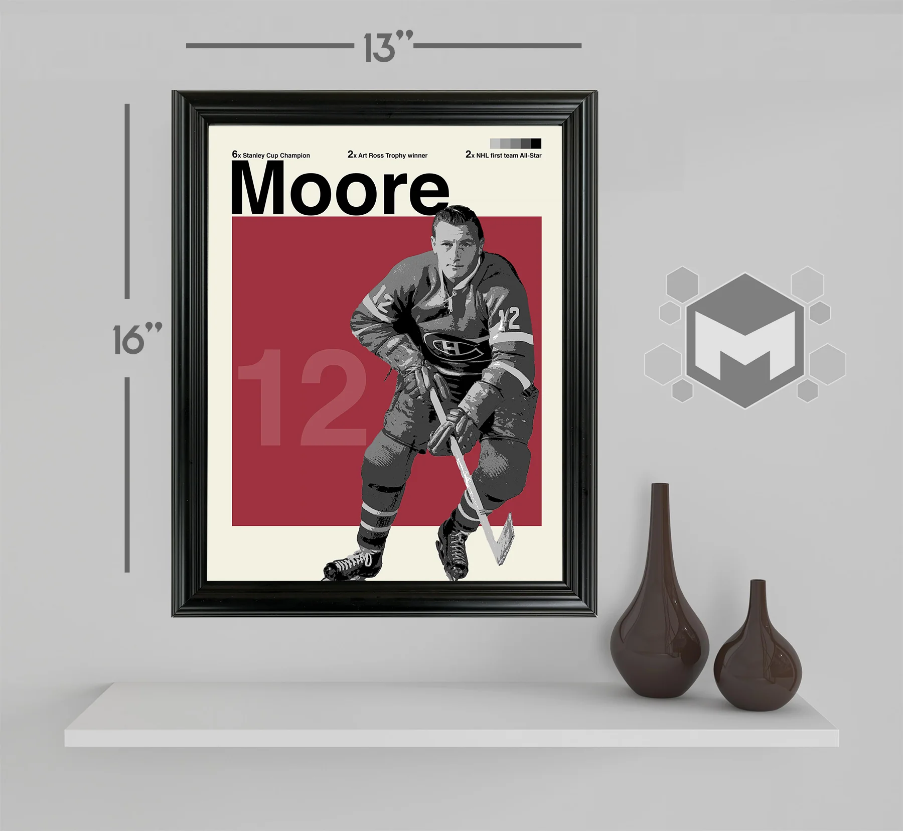 Dickie Moore Framed Sports Art Photo by Thomas Maxwell