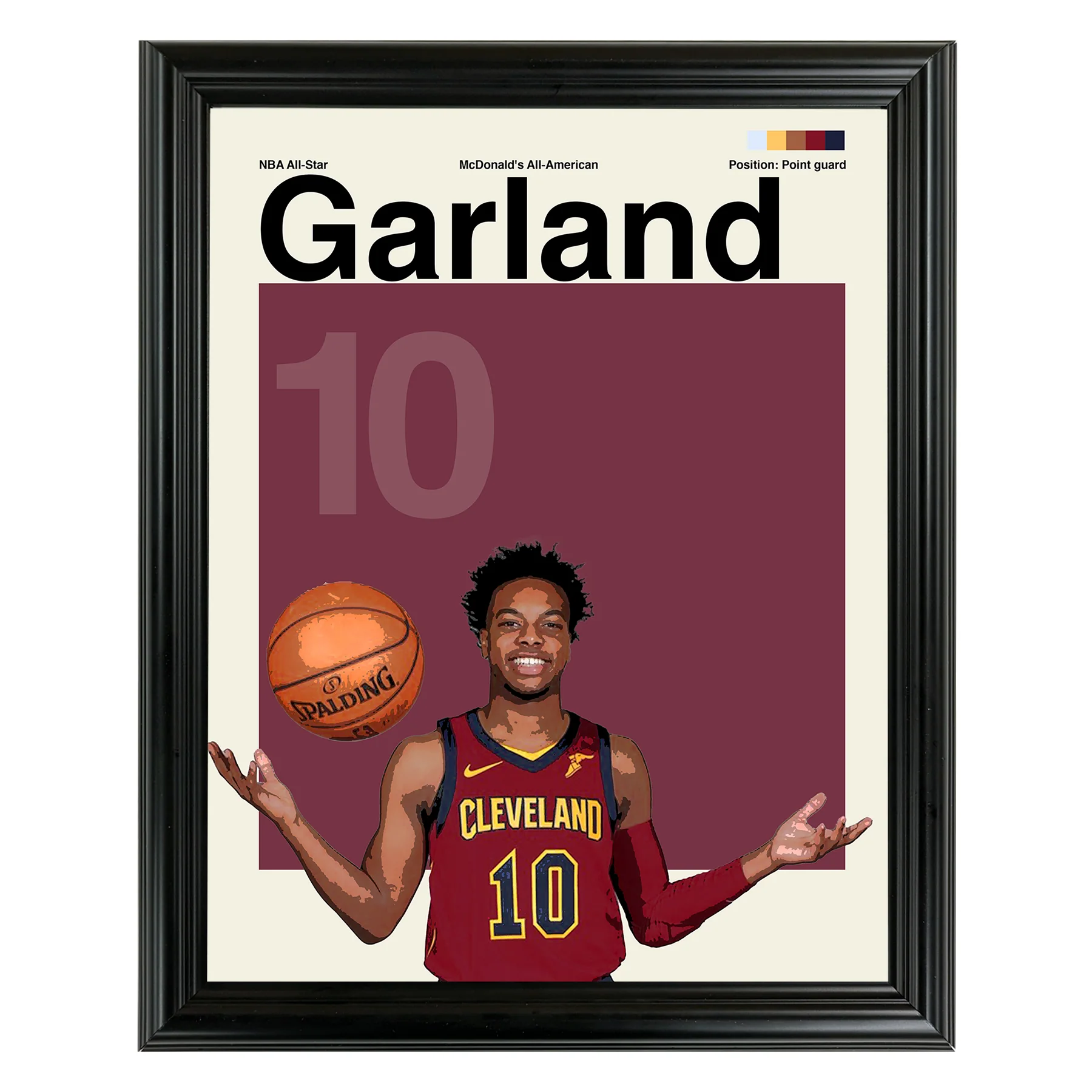 Darius Garland Framed Sports Art Photo by Thomas Maxwell