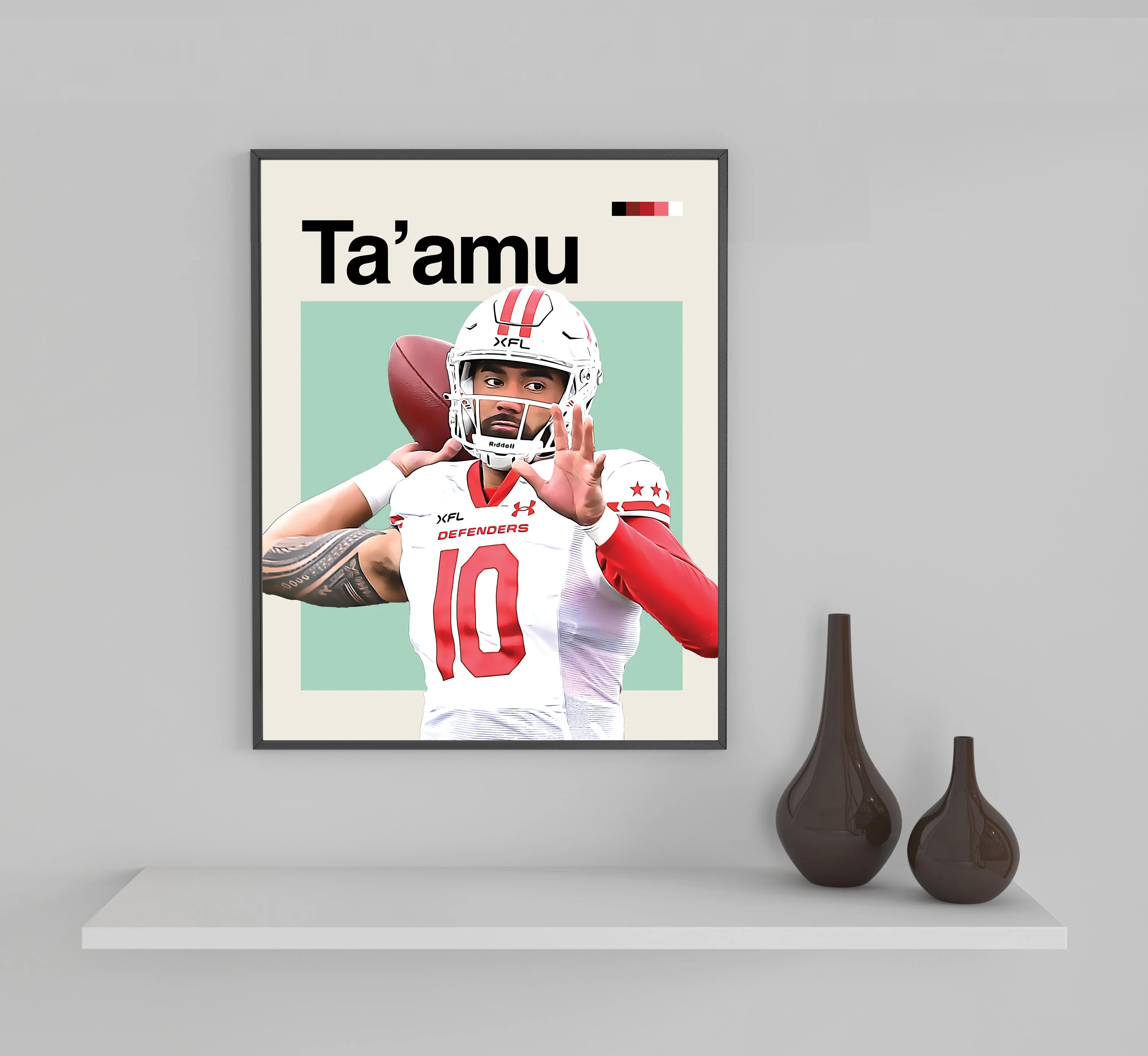 Jordan Ta'amu Framed Sports Art Photo by Thomas Maxwell