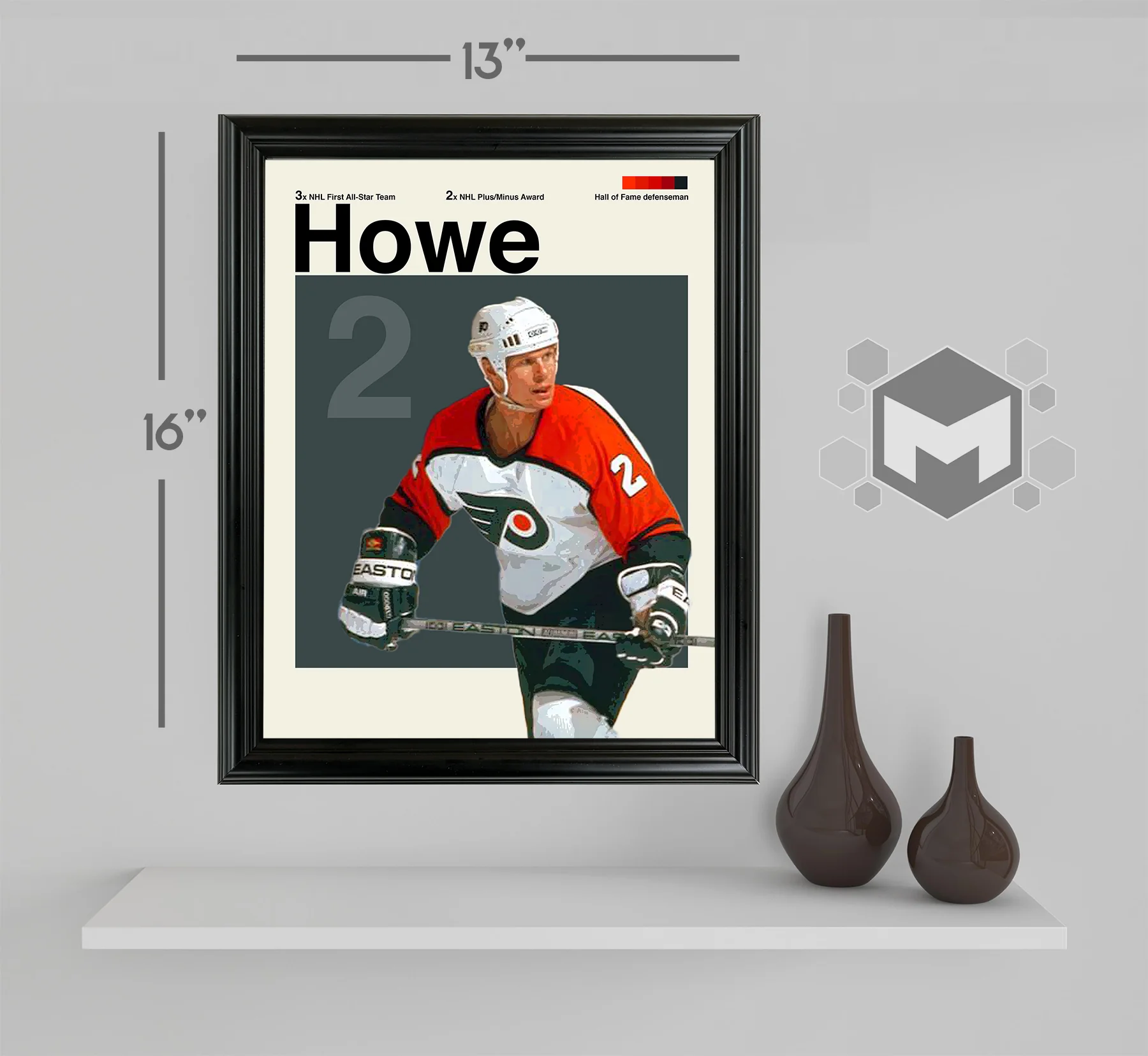 Mark Howe Framed Sports Art Photo by Thomas Maxwell